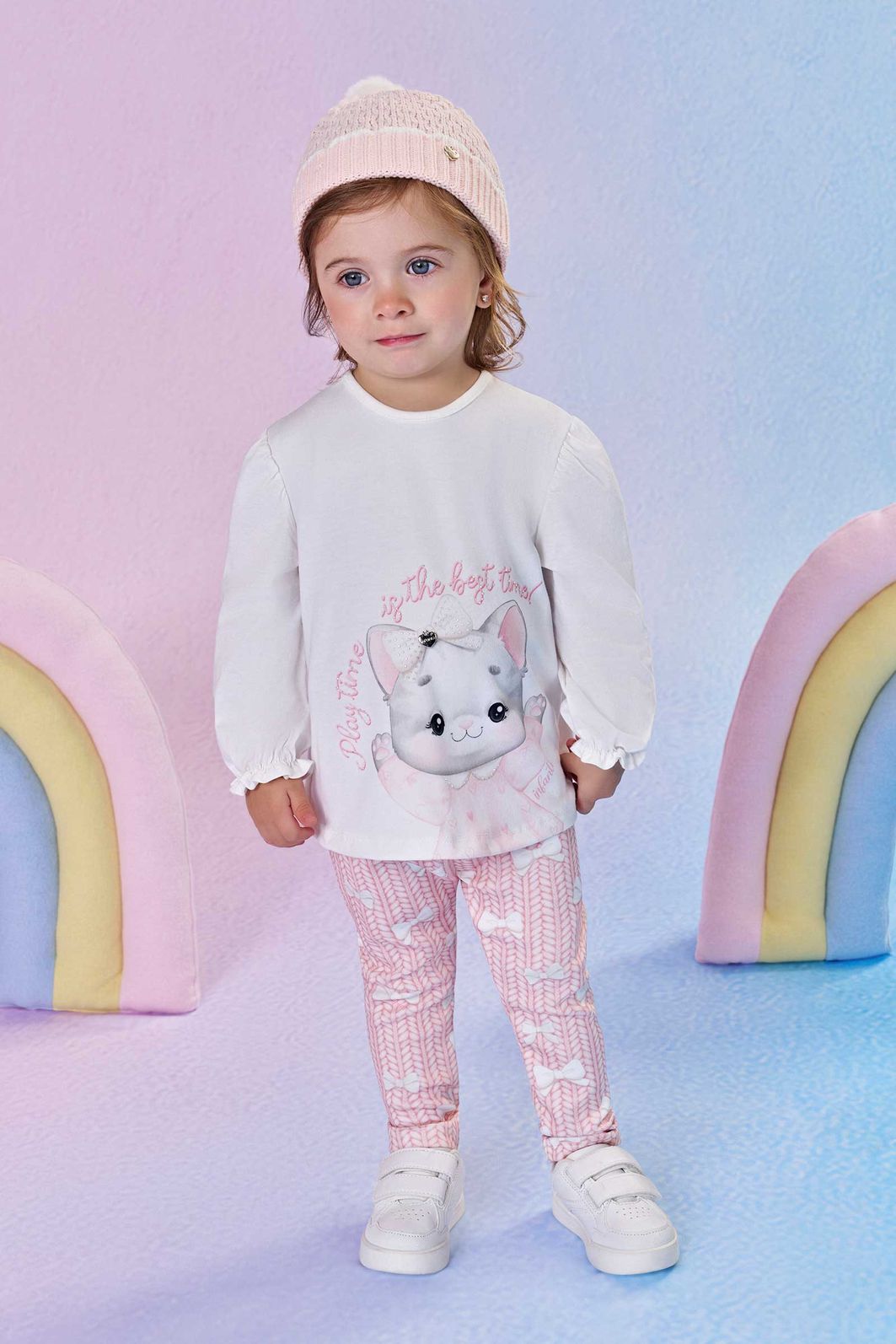 Gorro em tricot bebê 86393 Infanti Bebê Menina