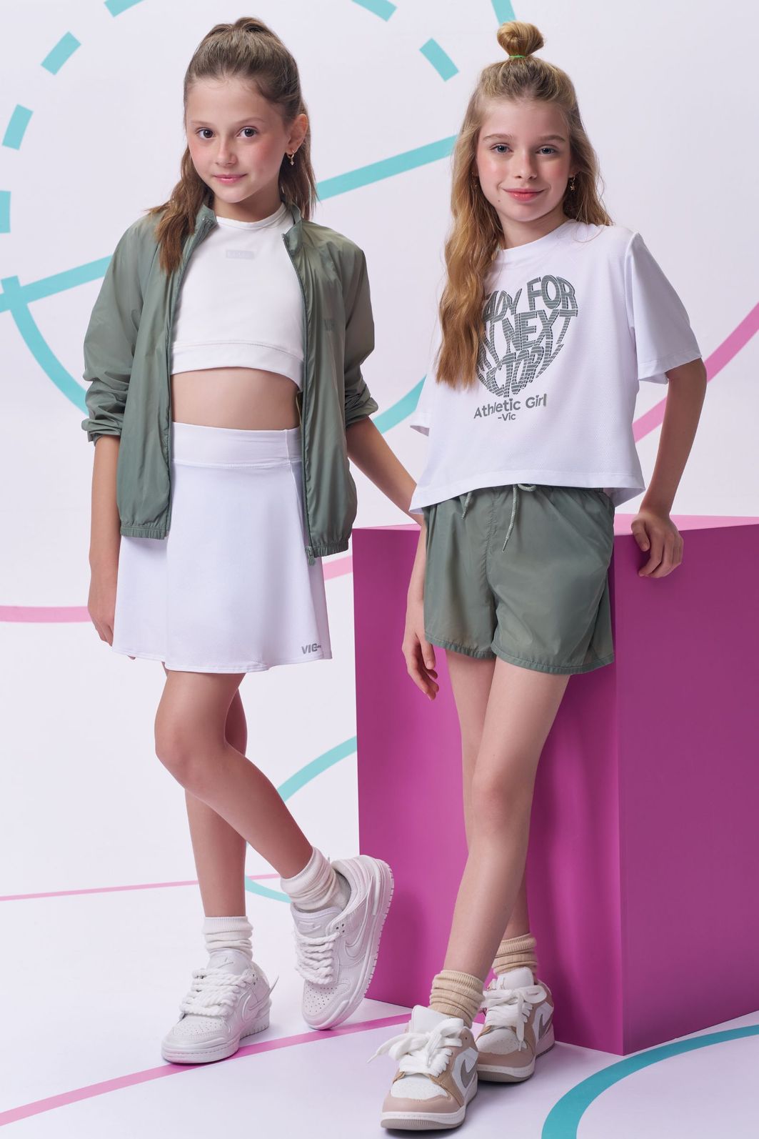 Saia em malha yuki com shorts embutido 96286 Vic Teen Menina Saia em malha yuki com shorts embutido 96286 Vic Teen Menina