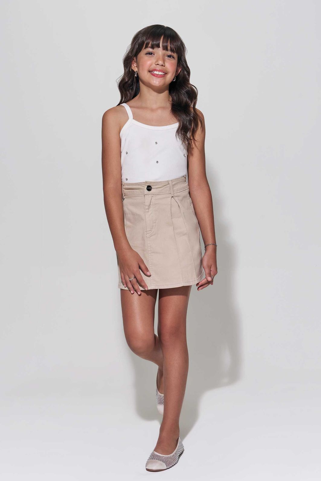 Saia em sarja com elastano 94383 Lilimoon Teen Menina Saia em sarja com elastano 94383 Lilimoon Teen Menina