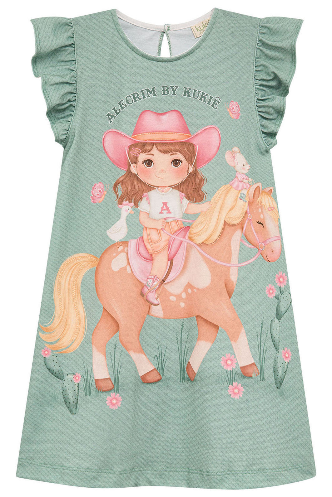 Vestido em malha fresh 95009 Kukiê Infantil Menina Vestido em malha fresh 95009 Kukiê Infantil Menina