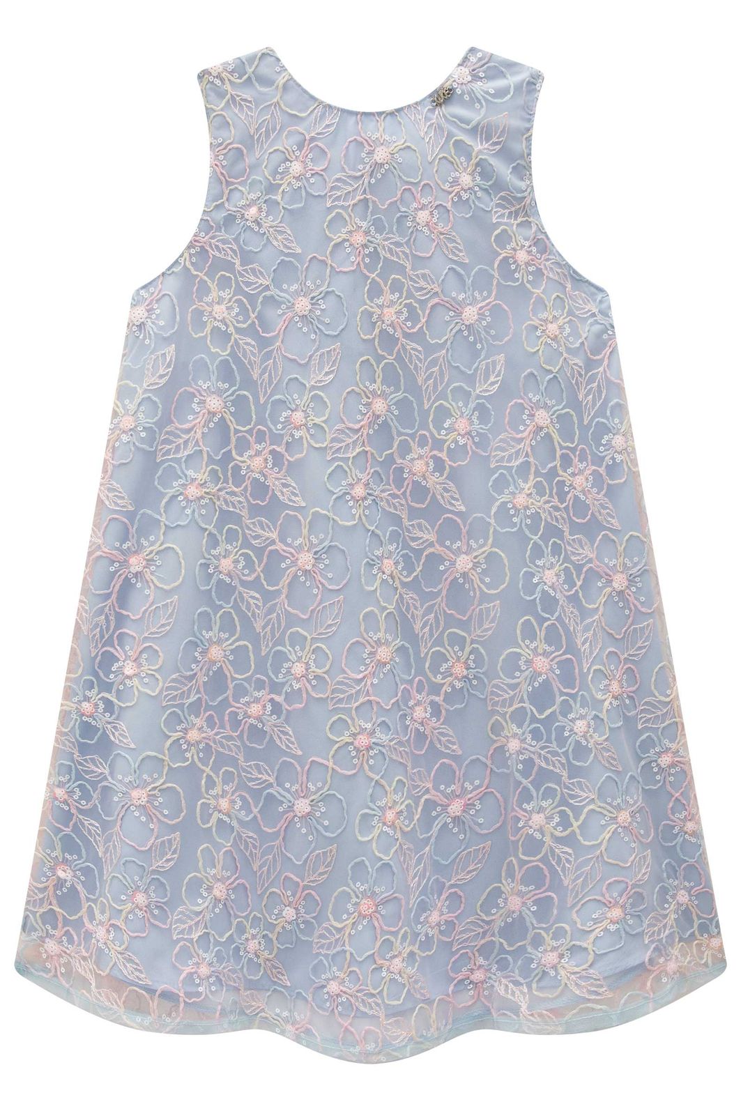 Vestido em tule bordado 98715 Kukiê Infantil Menina