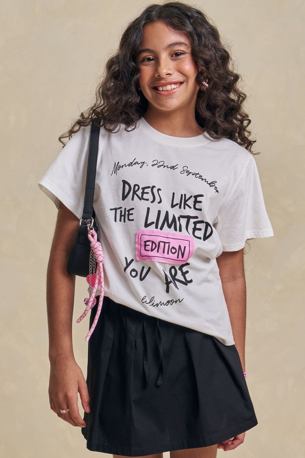 Camiseta comfy em meia malha 94891 Lilimoon Teen Menina Camiseta comfy em meia malha 94891 Lilimoon Teen Menina