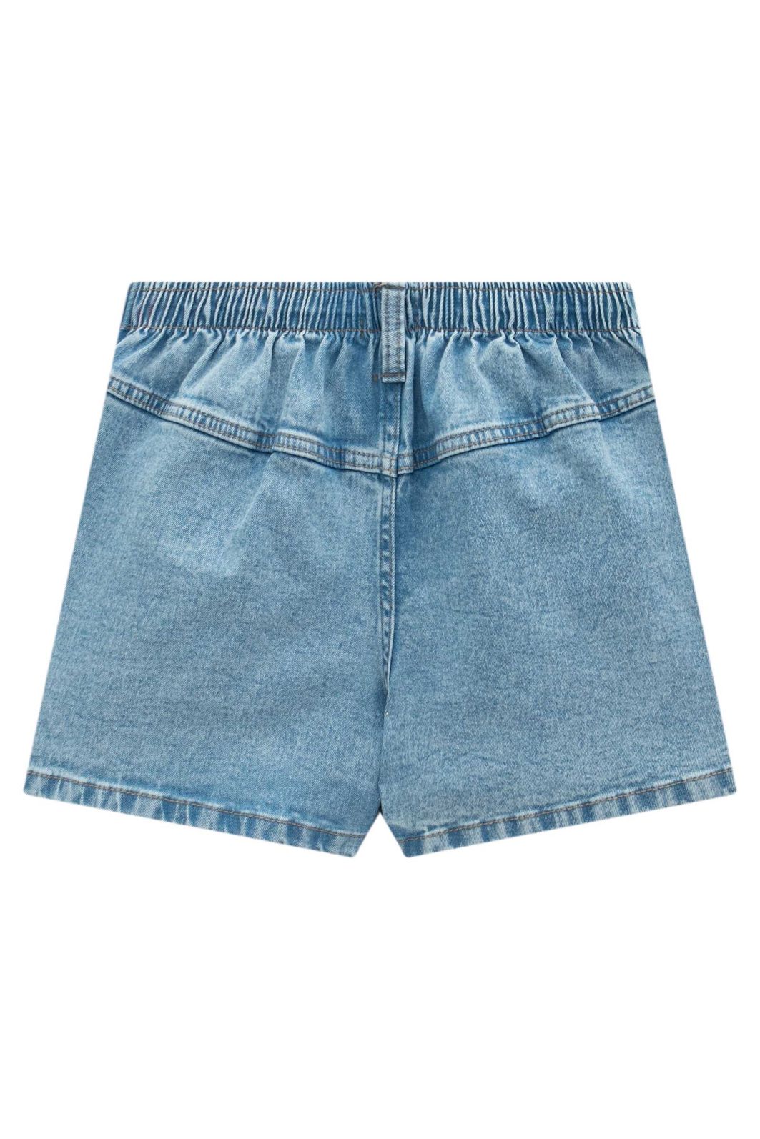 Short saia em jeans com elastano 99085 Vic Teen Menina