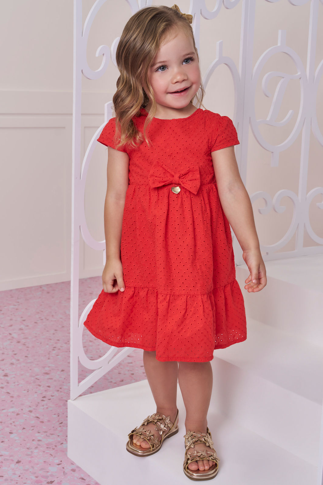 Vestido em laise bordada 98579 Infanti Bebê Menina Vestido em laise bordada 98579 Infanti Bebê Menina
