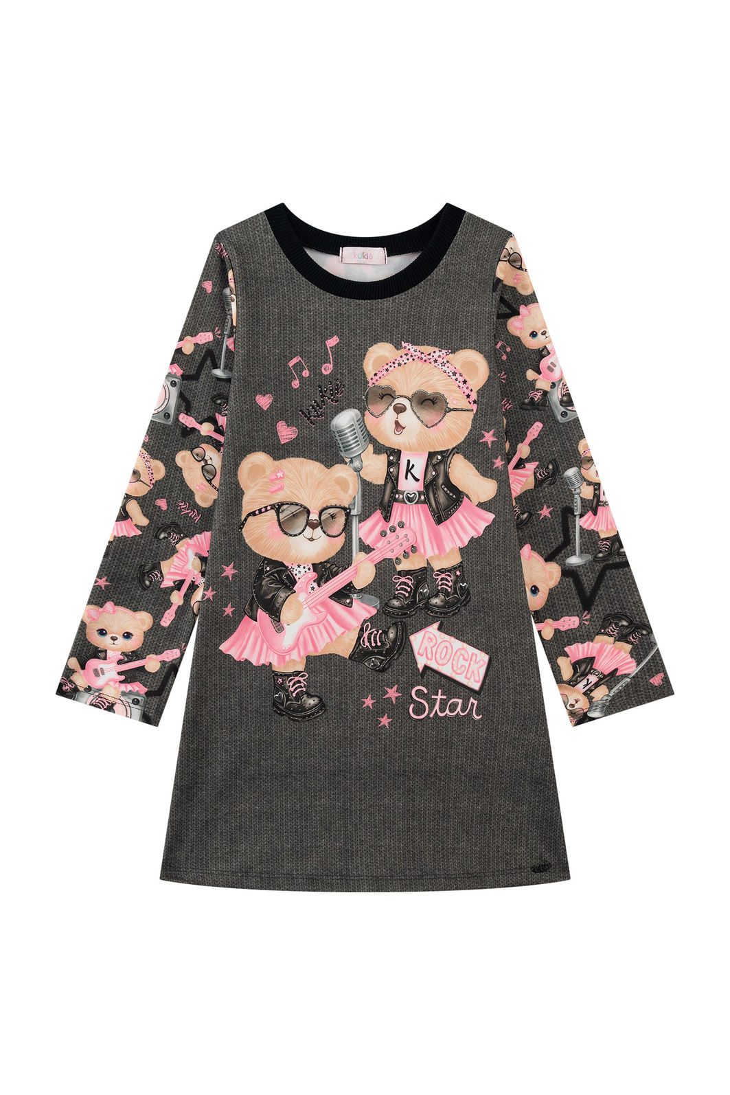 Vestido em termoskin peluciado 89569 Kukiê Infantil Menina Vestido em termoskin peluciado 89569 Kukiê Infantil Menina