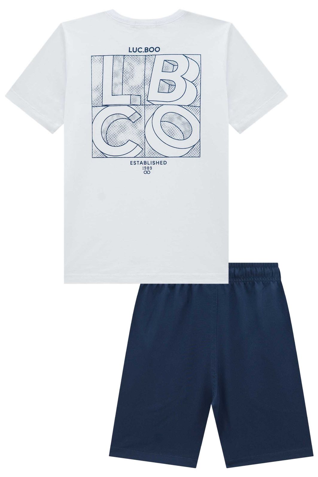 Conjunto de camiseta em meia malha e bermuda em nylon hidronatic supersoft premium 97255 LucBoo Infantil Menino Conjunto de camiseta em meia malha e bermuda em nylon hidronatic supersoft premium 97255 LucBoo Infantil Menino