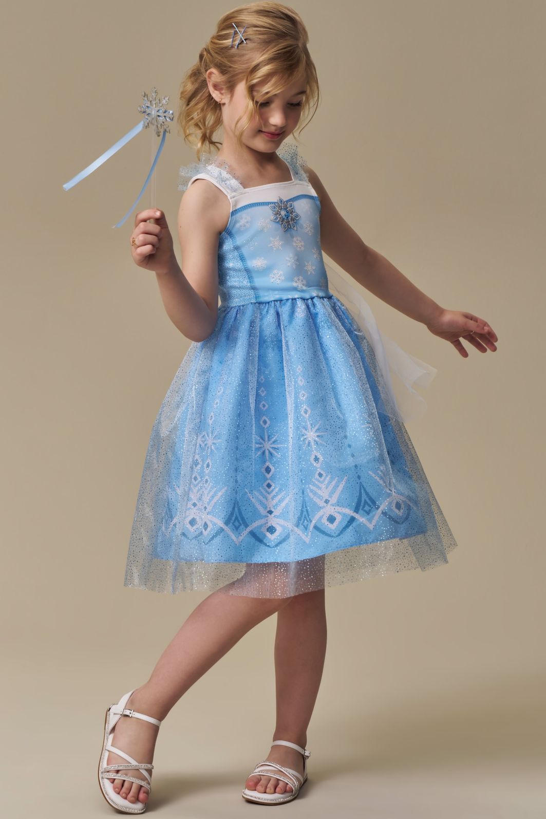 Fantasia de princesa do gelo em fly tech e organza brilho. Acompanha varinha 97390 Infanti Infantil Menina Fantasia de princesa do gelo em fly tech e organza brilho. Acompanha varinha 97390 Infanti Infantil Menina