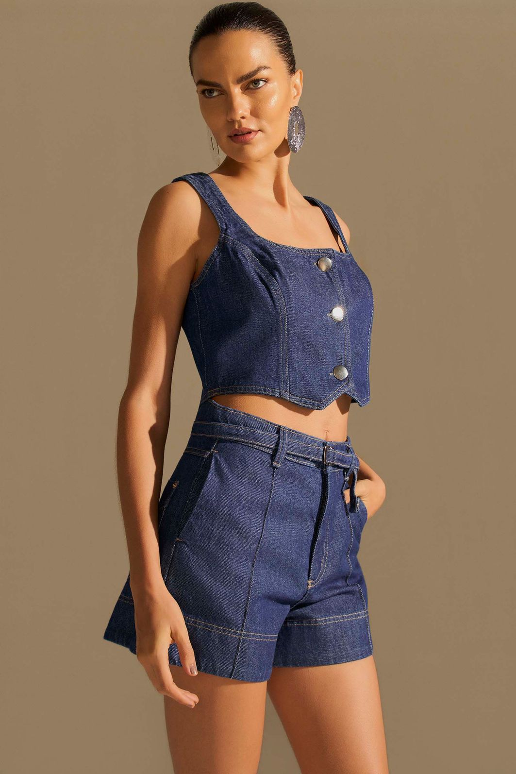 Colete em denim 94984 Linzzi Colete em denim 94984 Linzzi