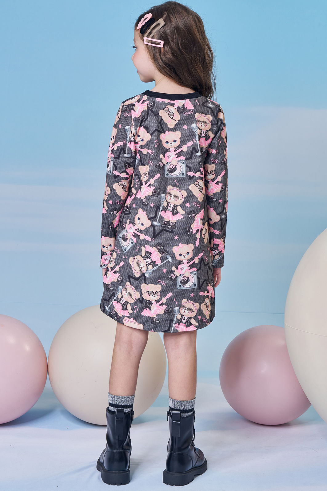 Vestido em termoskin peluciado 89569 Kukiê Infantil Menina Vestido em termoskin peluciado 89569 Kukiê Infantil Menina