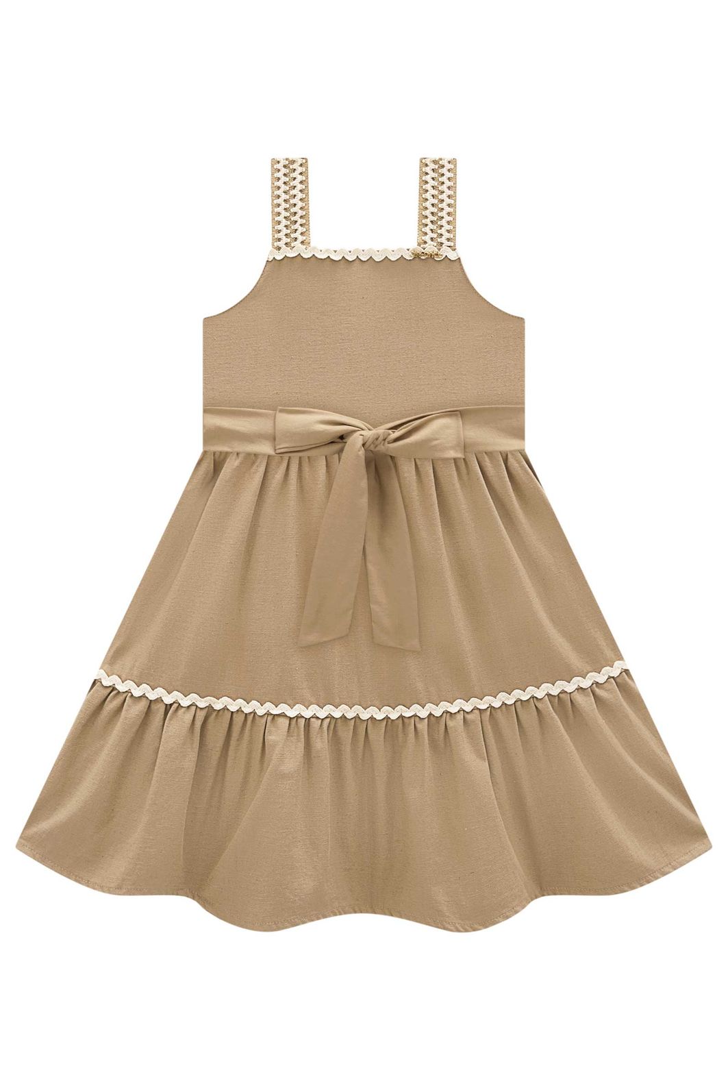 Vestido em linho santorine com elastano 98360 Infanti Infantil Menina Vestido em linho santorine com elastano 98360 Infanti Infantil Menina