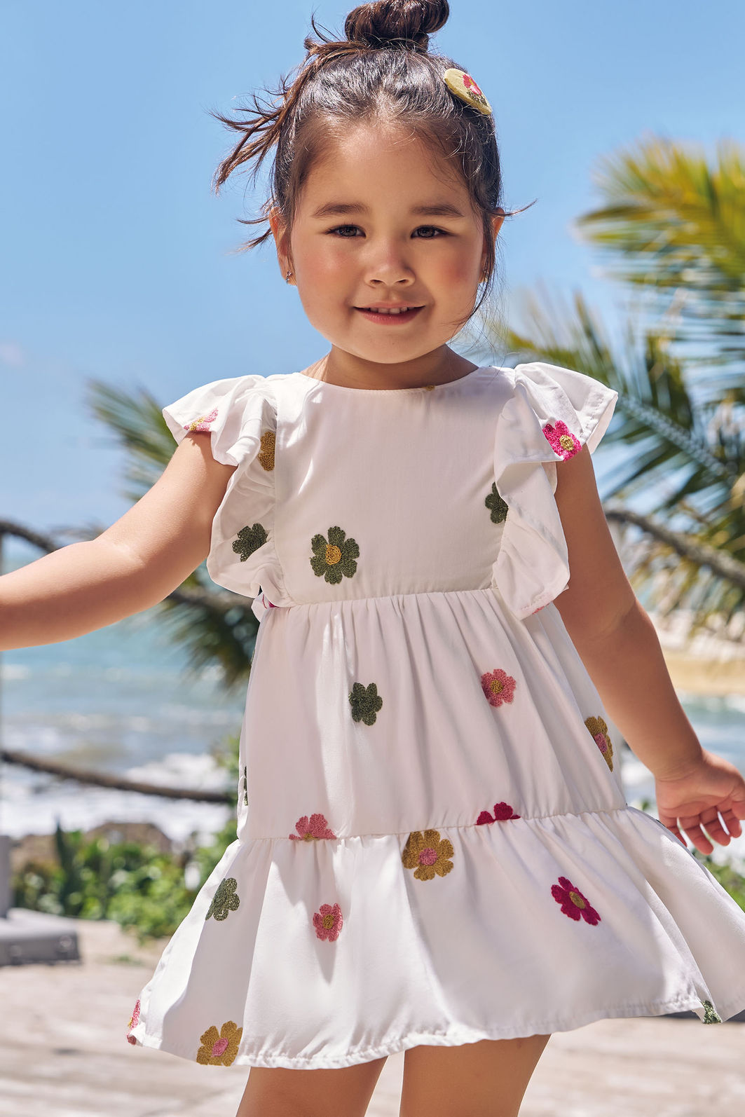 Vestido em viscose bordado 96581 Infanti Infantil Menina Vestido em viscose bordado 96581 Infanti Infantil Menina