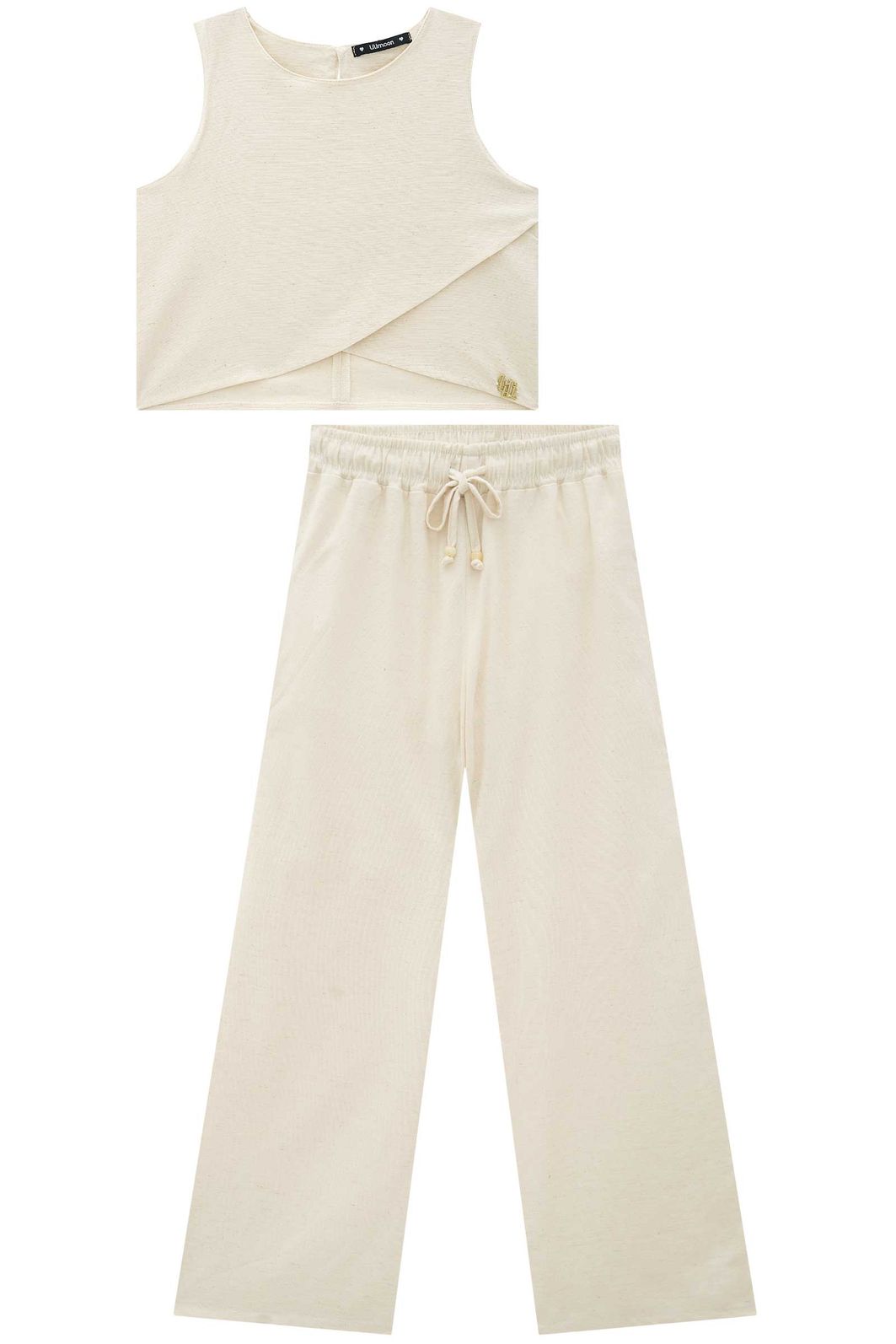 Conjunto de blusa e calça reta em linho santorine 95521 Lilimoon Teen Menina Conjunto de blusa e calça reta em linho santorine 95521 Lilimoon Teen Menina