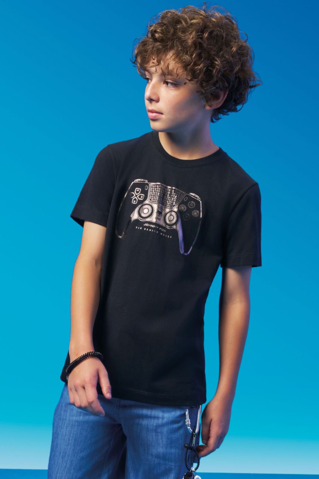 Camiseta em meia malha 94339 Johnny Fox Teen Menino Camiseta em meia malha 94339 Johnny Fox Teen Menino
