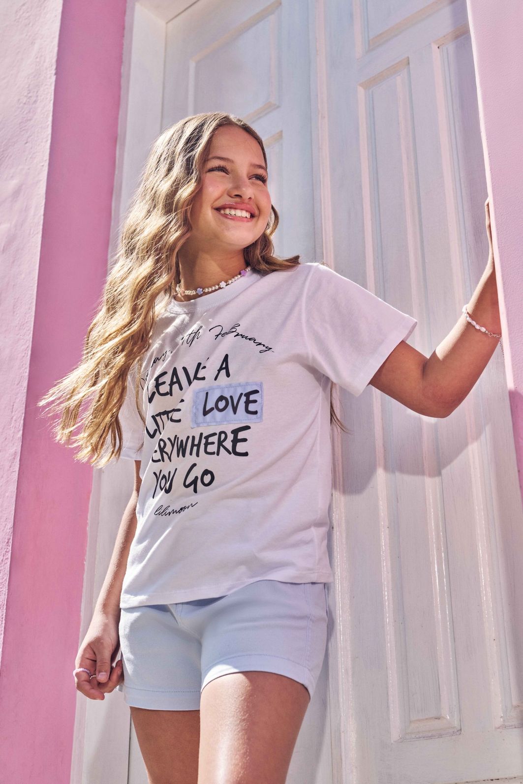 Conjunto de camiseta comfy em meia malha e shorts em sarja com elastano 96303 Lilimoon Teen Menina Conjunto de camiseta comfy em meia malha e shorts em sarja com elastano 96303 Lilimoon Teen Menina