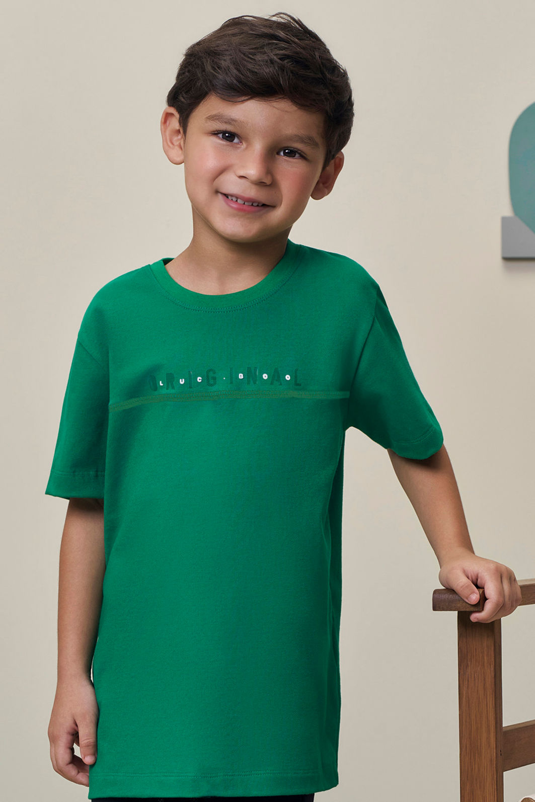 Camiseta em meia malha 99601 LucBoo Infantil Menino Camiseta em meia malha 99601 LucBoo Infantil Menino
