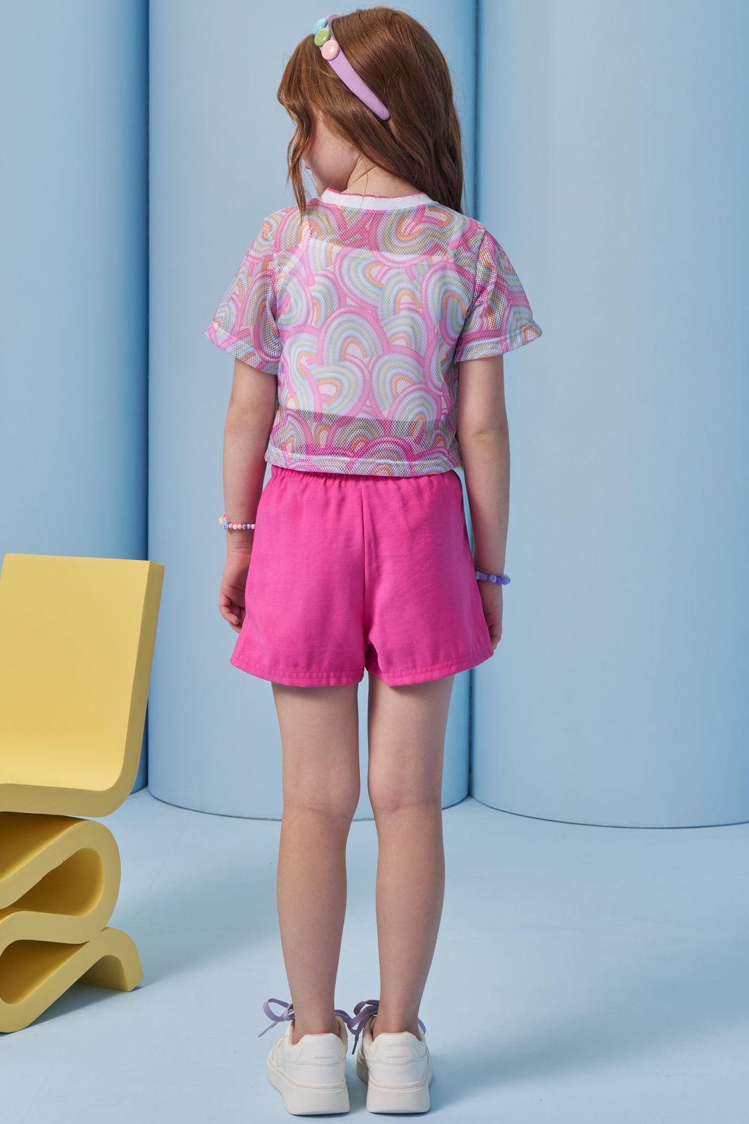 Trio de top em ribana canelada, blusa em tela fashion e shorts em cupro 93253 Infanti Infantil Menina Trio de top em ribana canelada, blusa em tela fashion e shorts em cupro 93253 Infanti Infantil Menina