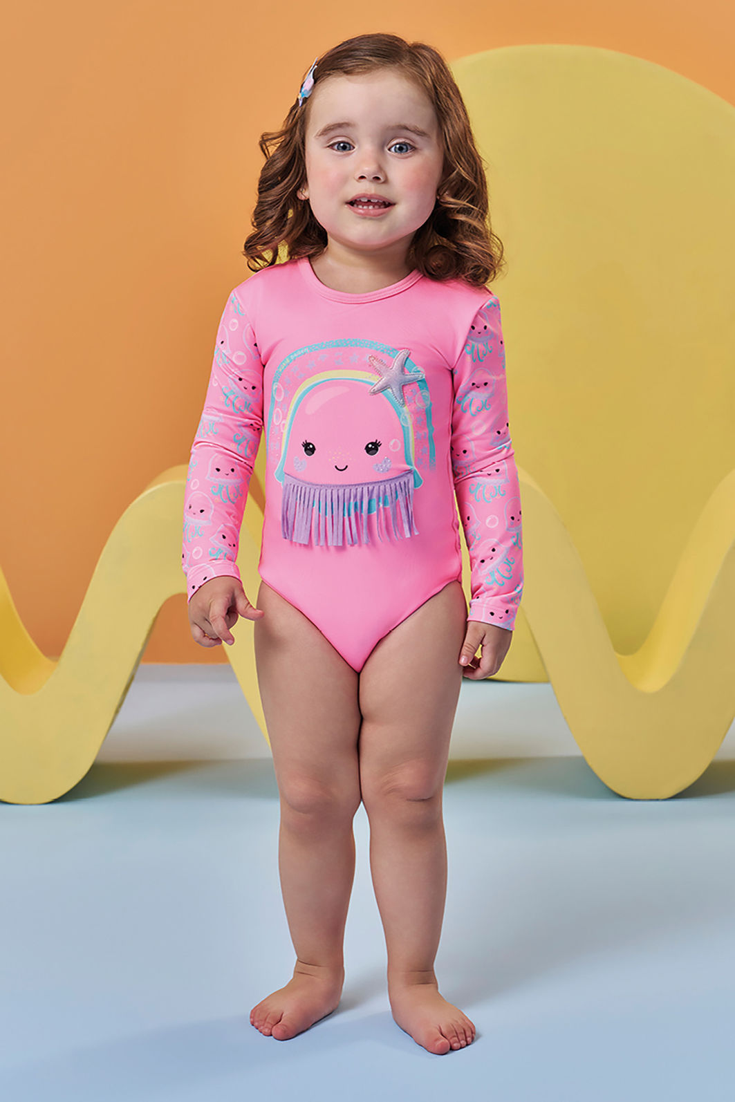 Maio em malha com proteção UV50+ 96246 Kukiê Infantil Menina Maio em malha com proteção UV50+ 96246 Kukiê Infantil Menina