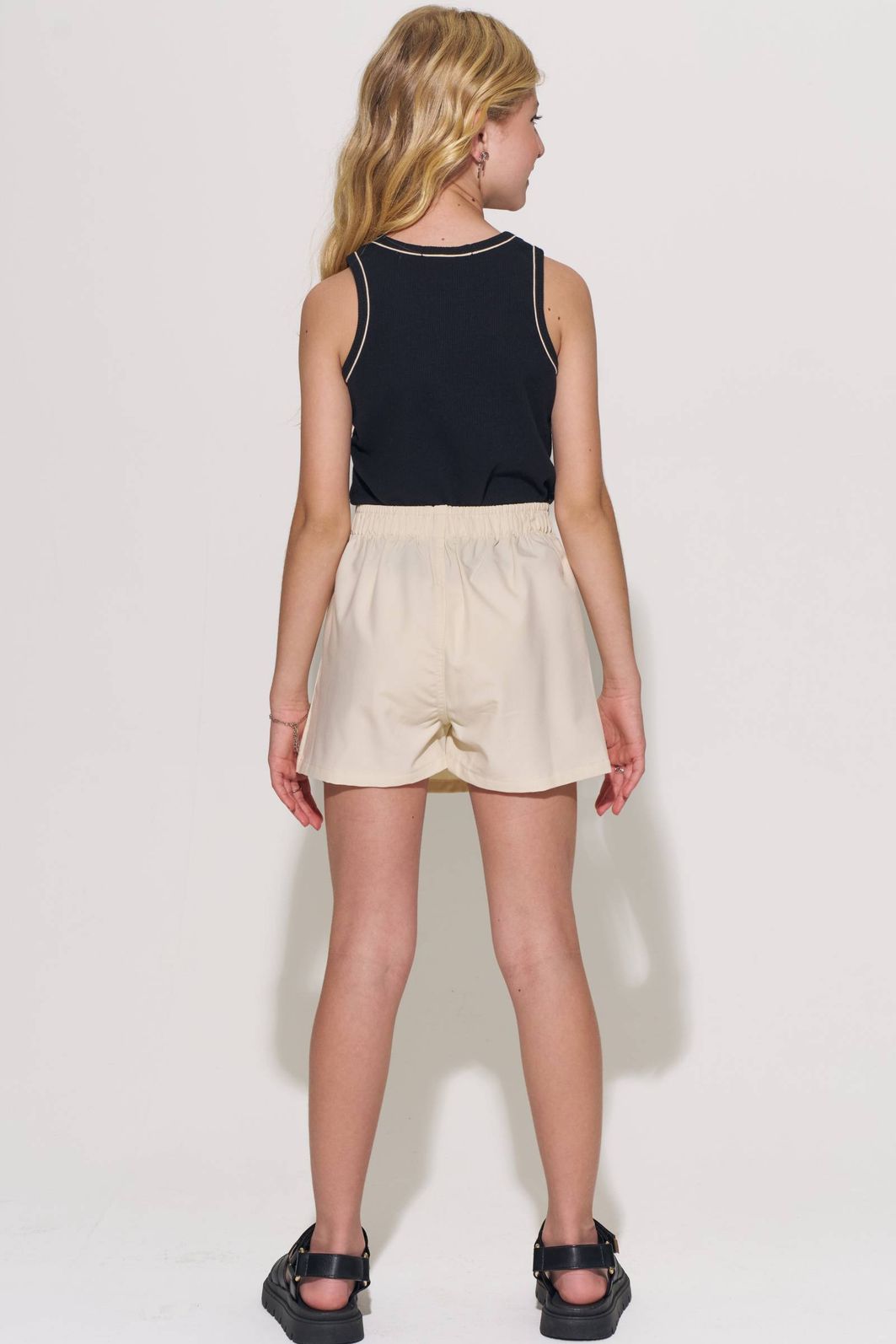 Conjunto de regata em canelado liz e short saia em tecido plano de viscose 94628 Lilimoon Teen Menina Conjunto de regata em canelado liz e short saia em tecido plano de viscose 94628 Lilimoon Teen Menina