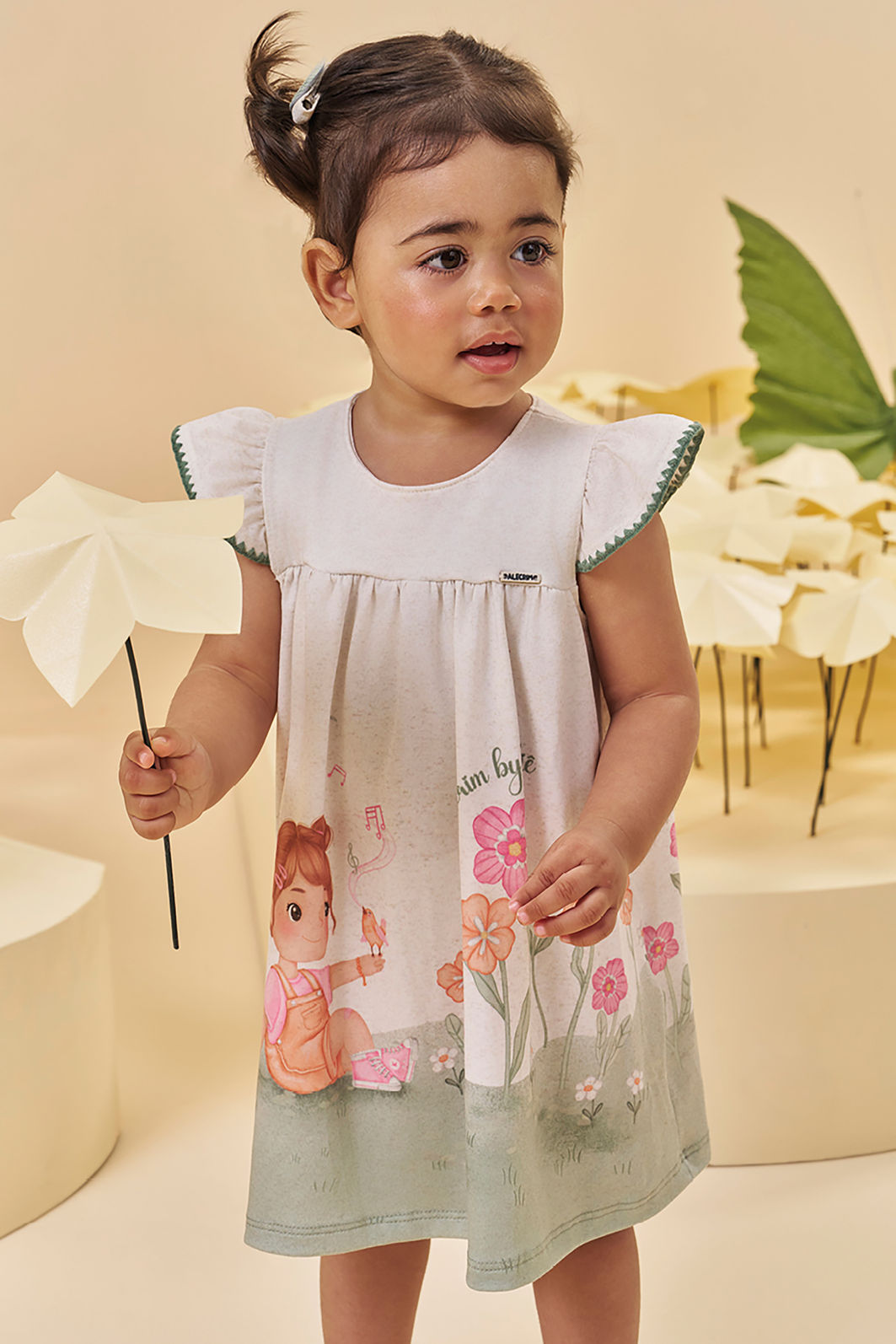 Vestido em malha fresh 96068 Kukiê Bebê Menina Vestido em malha fresh 96068 Kukiê Bebê Menina