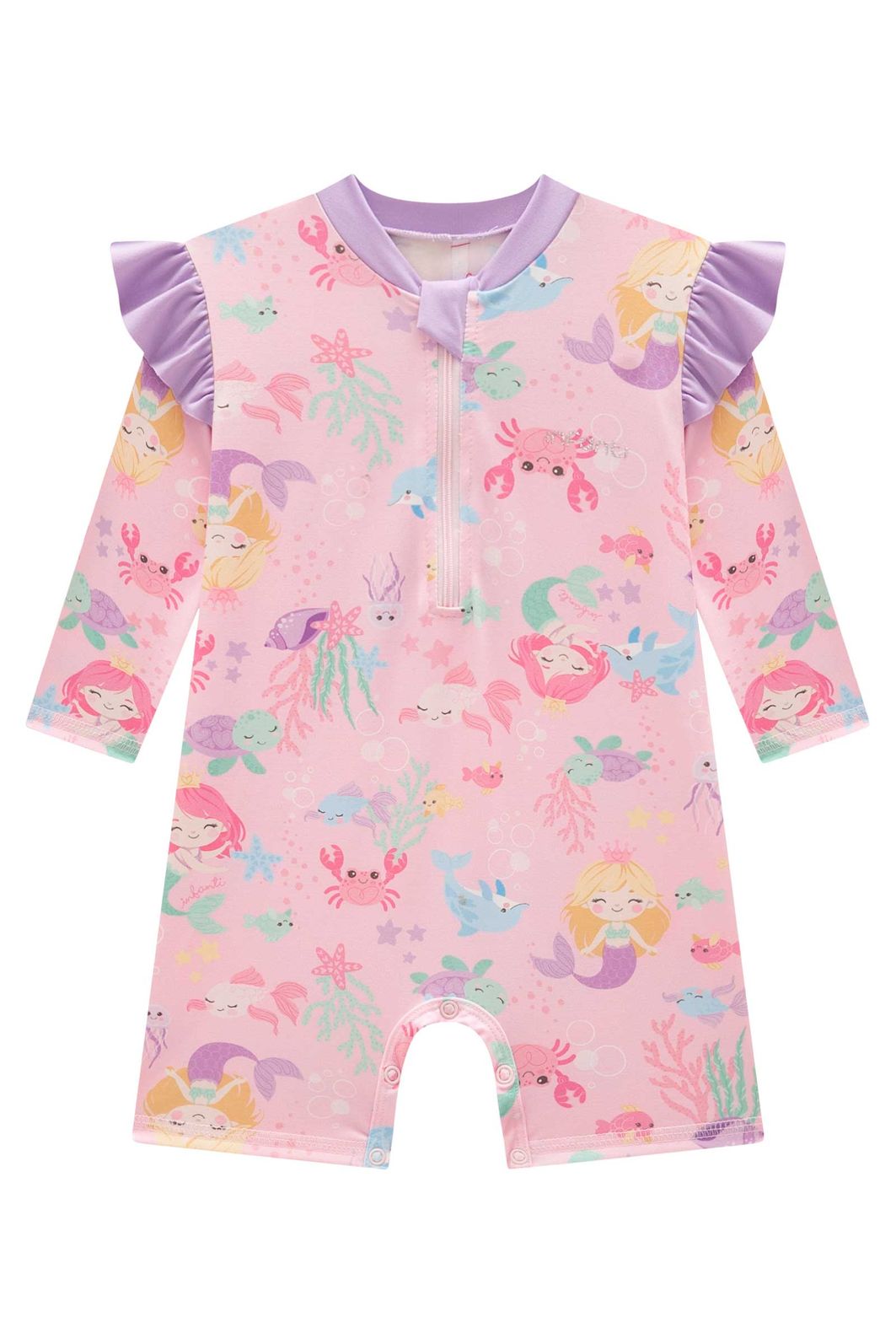 Macacão em malha UV dry com proteção UV 50+ 95665 Infanti Bebê Menina Macacão em malha UV dry com proteção UV 50+ 95665 Infanti Bebê Menina