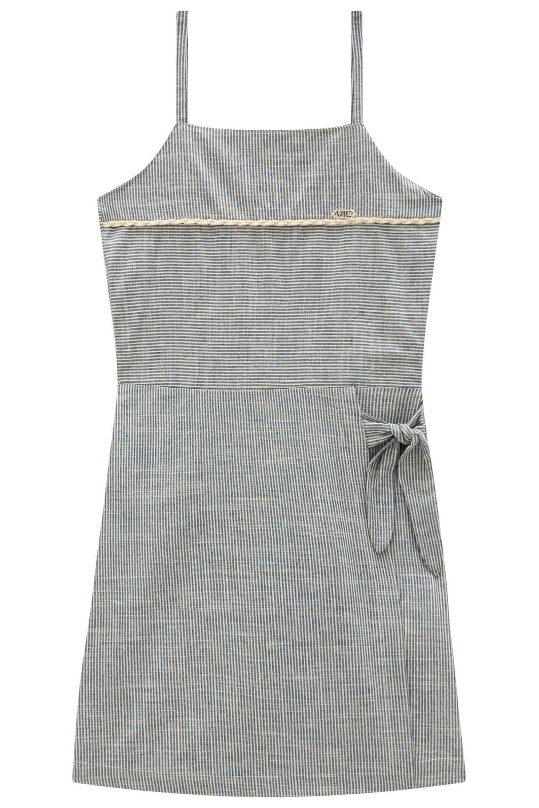 Vestido em tecido listrado 98895 Vic Teen Menina Vestido em tecido listrado 98895 Vic Teen Menina