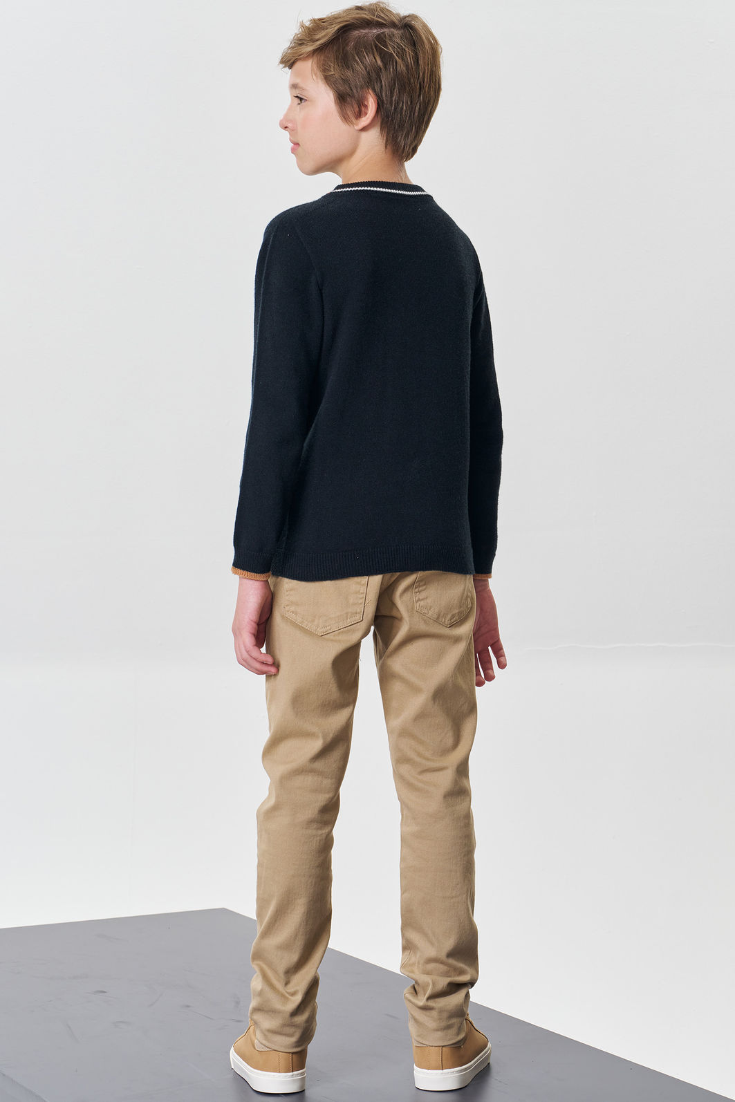 Calça skinny em sarja stretch com elastano 89377 Johnny Fox Teen Menino Calça skinny em sarja stretch com elastano 89377 Johnny Fox Teen Menino