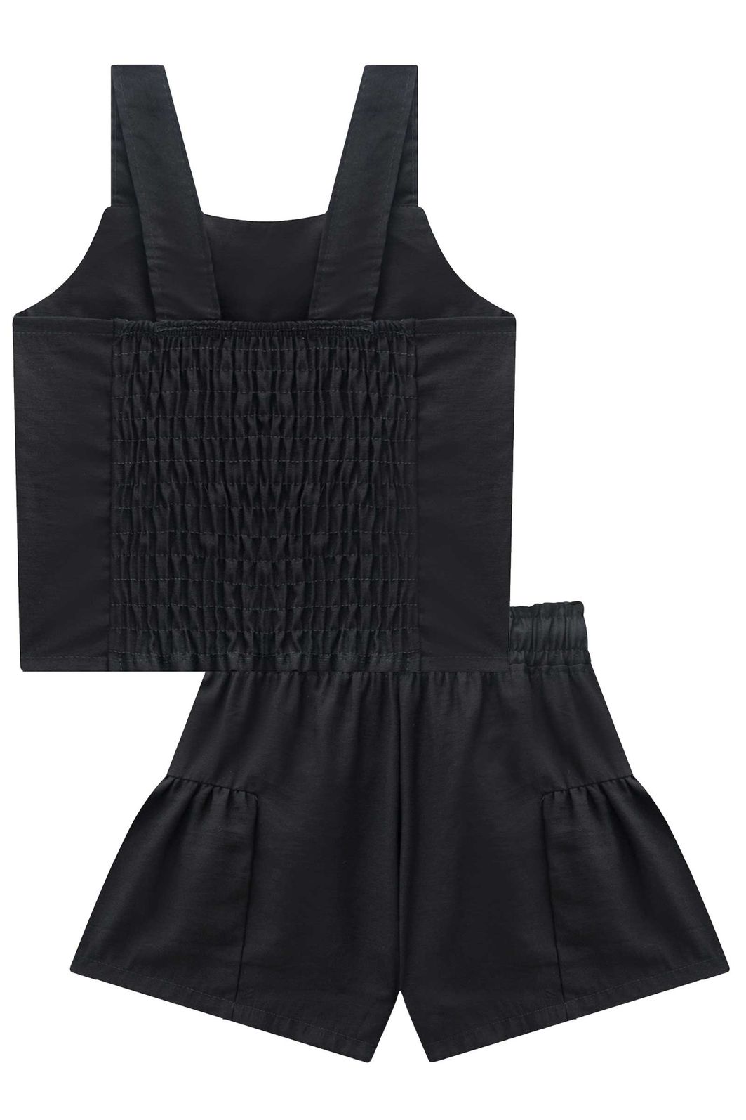 Conjunto de top e short saia em tecido plano viscose sense 98610 Lilimoon Teen Menina