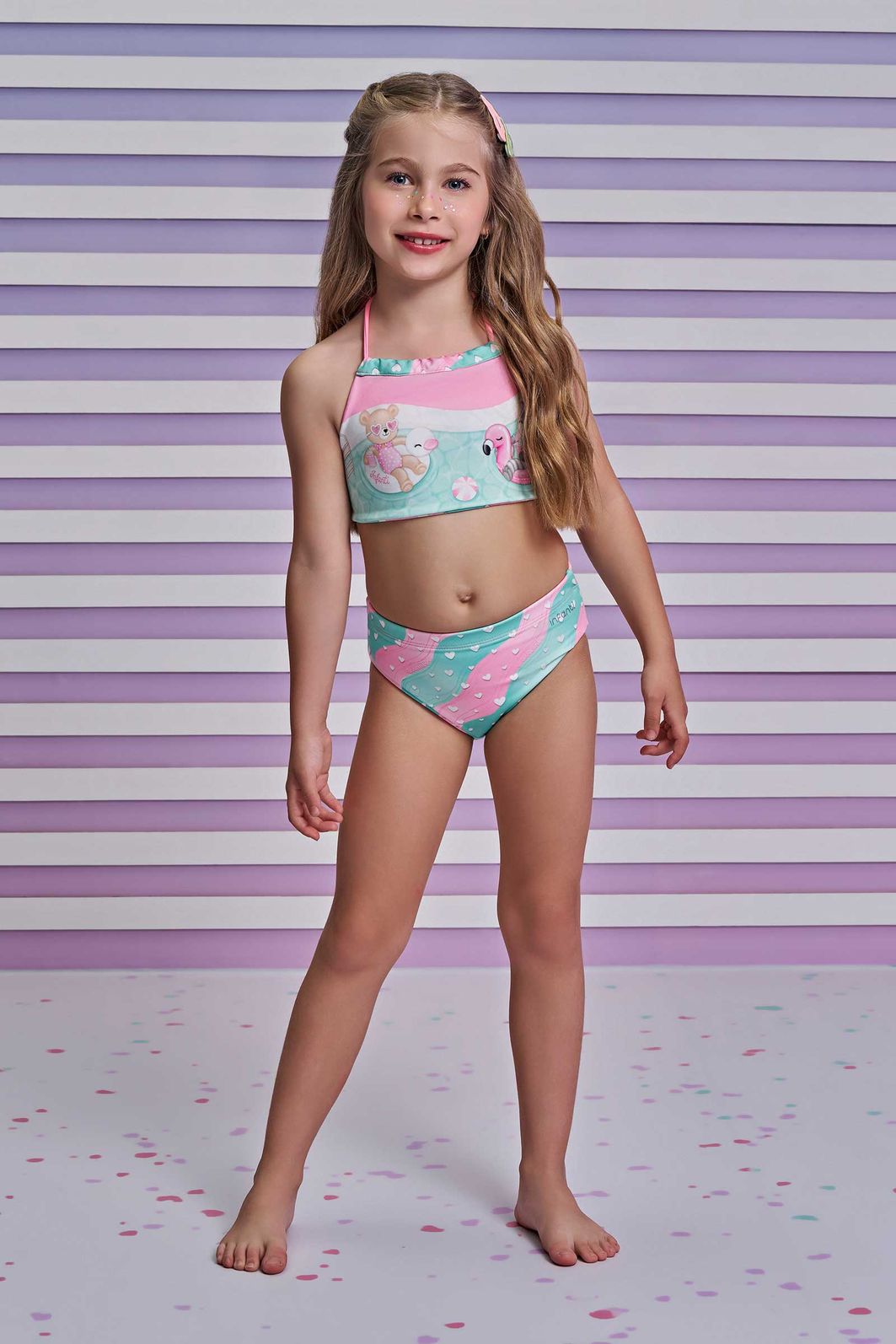 Biquíni reversível em malha UV dry com proteção UV 50+ 95953 Infanti Infantil Menina Biquíni reversível em malha UV dry com proteção UV 50+ 95953 Infanti Infantil Menina