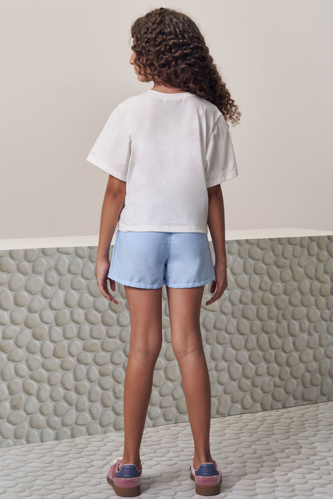 Conjunto de blusa em meia malha e short saia em tecido new positano 98809 Lilimoon Teen Menina Conjunto de blusa em meia malha e short saia em tecido new positano 98809 Lilimoon Teen Menina