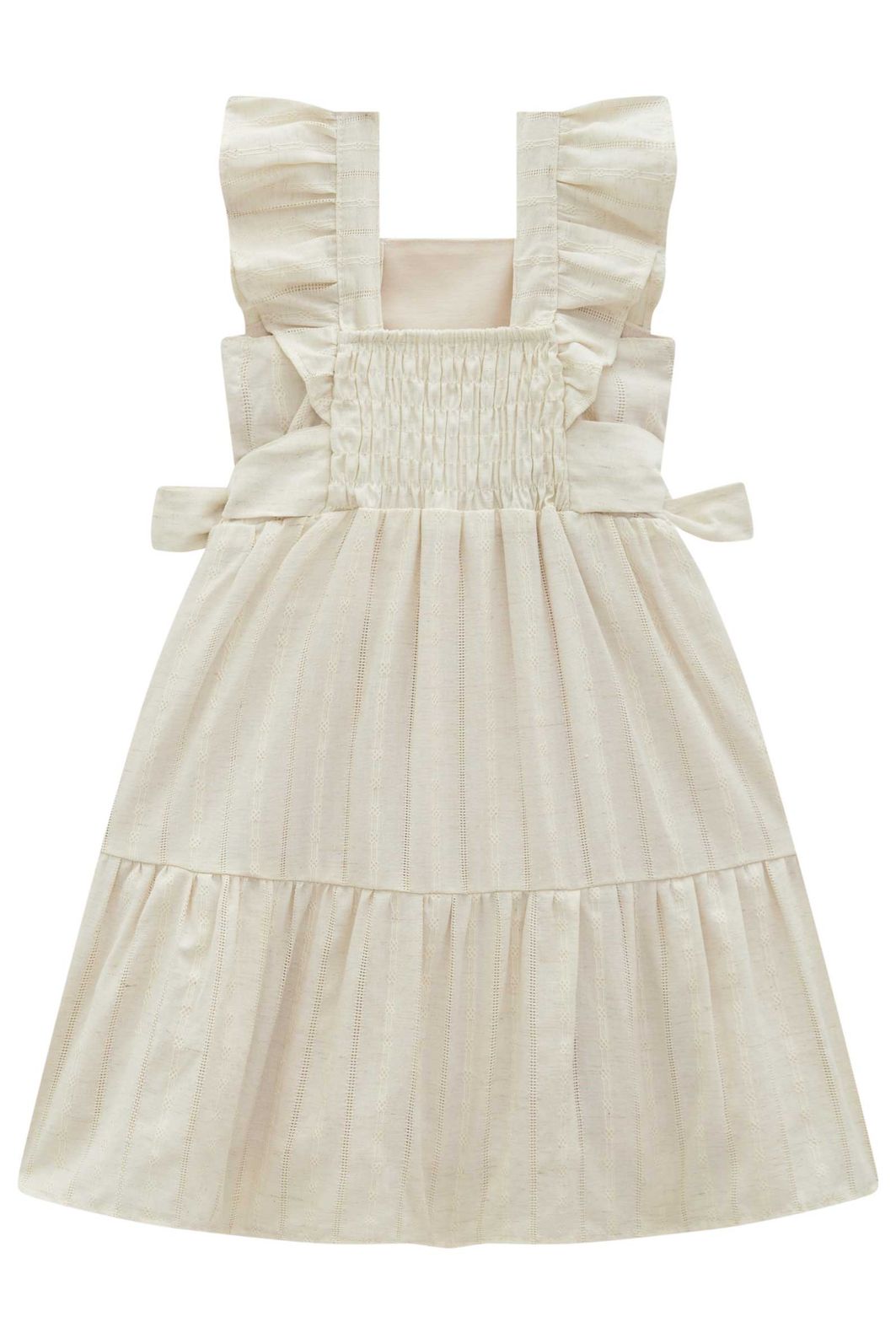 Vestido em blend de linho bordado 96590 Infanti Infantil Menina Vestido em blend de linho bordado 96590 Infanti Infantil Menina