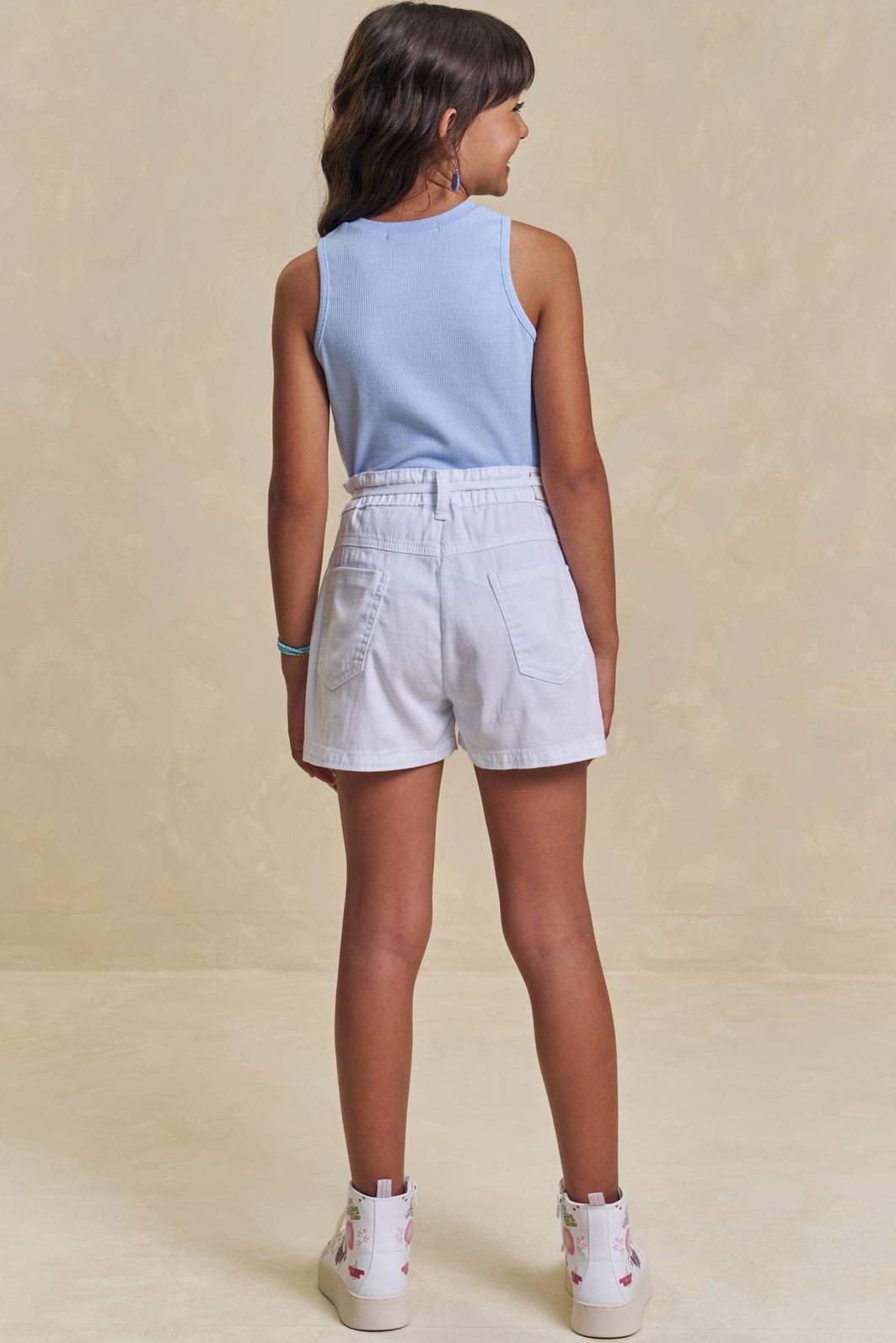 Shorts em sarja com elastano 94608 Lilimoon Teen Menina Shorts em sarja com elastano 94608 Lilimoon Teen Menina
