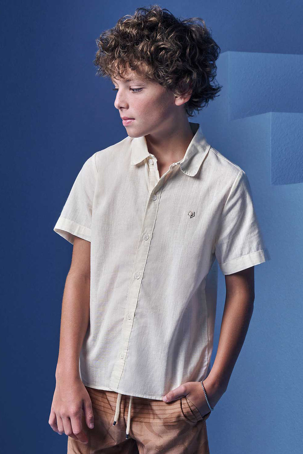 Camisa em verano linho 98845 Johnny Fox Teen Menino Camisa em verano linho 98845 Johnny Fox Teen Menino