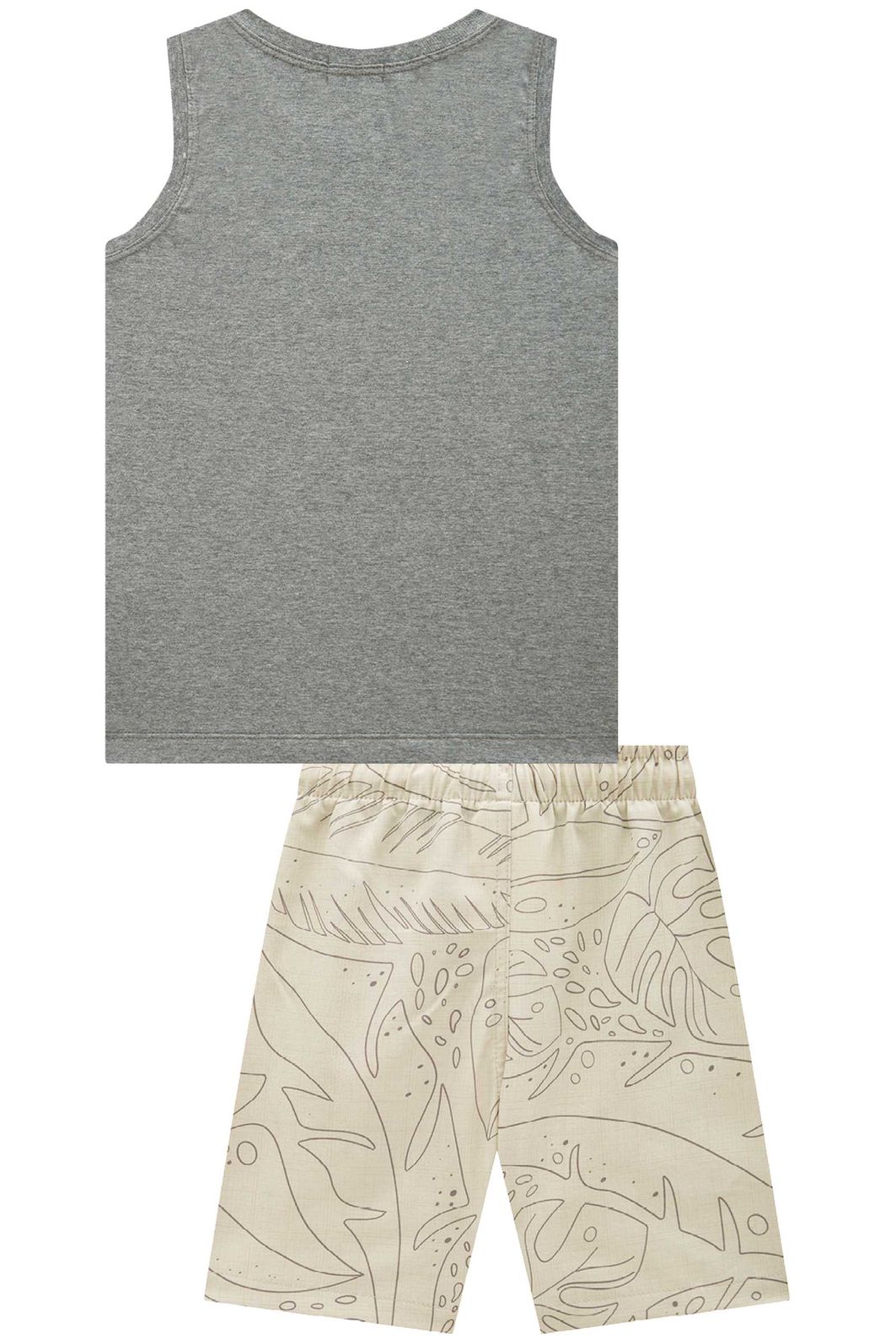 Conjunto de regata em meia malha e bermuda em nylon 97163 LucBoo Infantil Menino Conjunto de regata em meia malha e bermuda em nylon 97163 LucBoo Infantil Menino