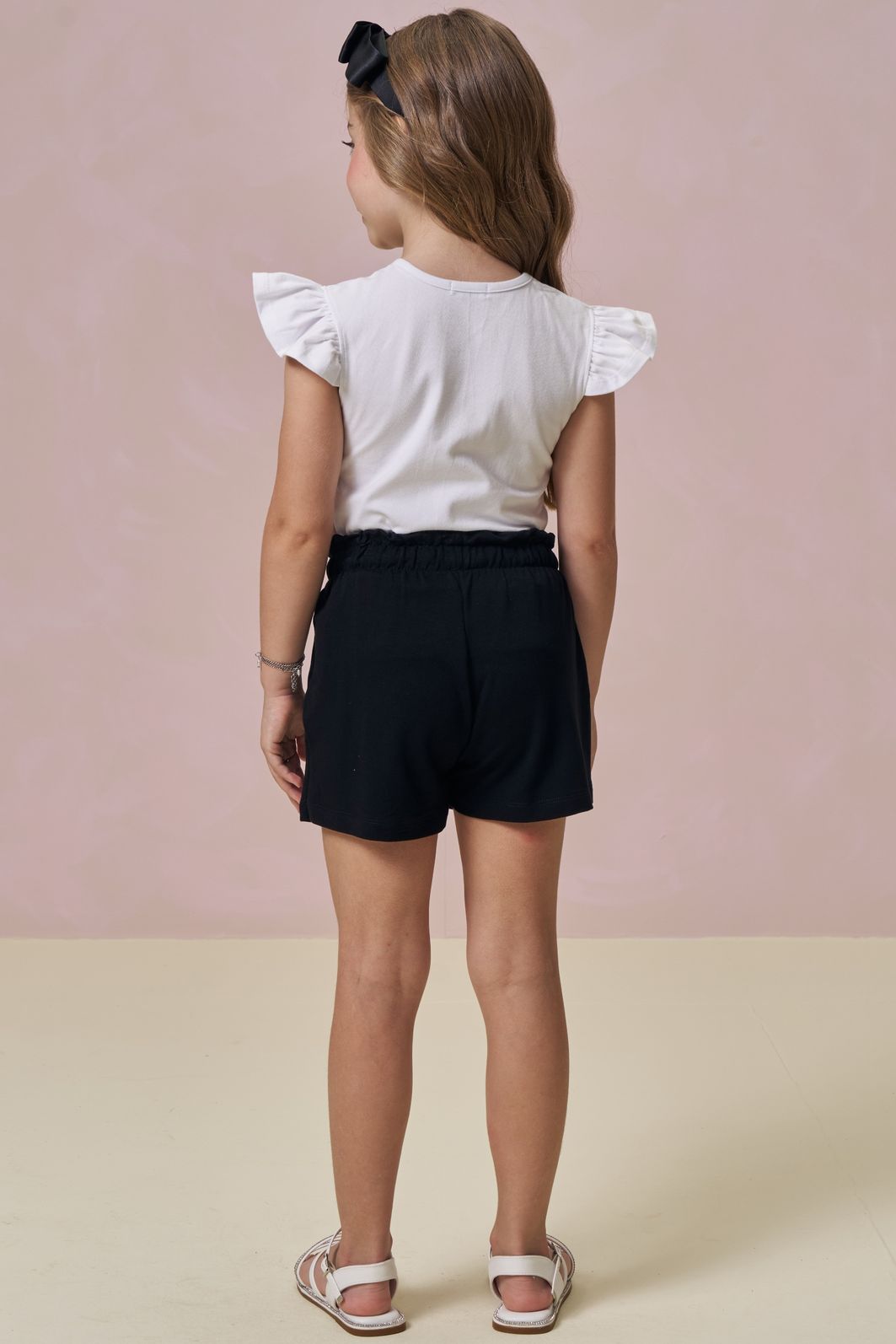 Conjunto de blusa em cotton e short saia em molevisco 95873 Infanti Infantil Menina Conjunto de blusa em cotton e short saia em molevisco 95873 Infanti Infantil Menina