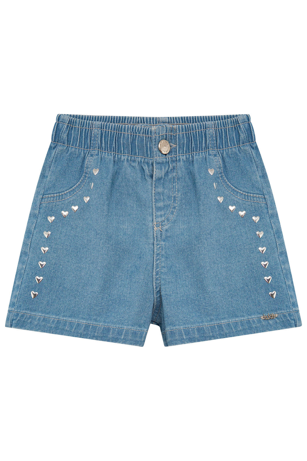 Shorts em jeans com elastano 94827 Kukiê Infantil Menina