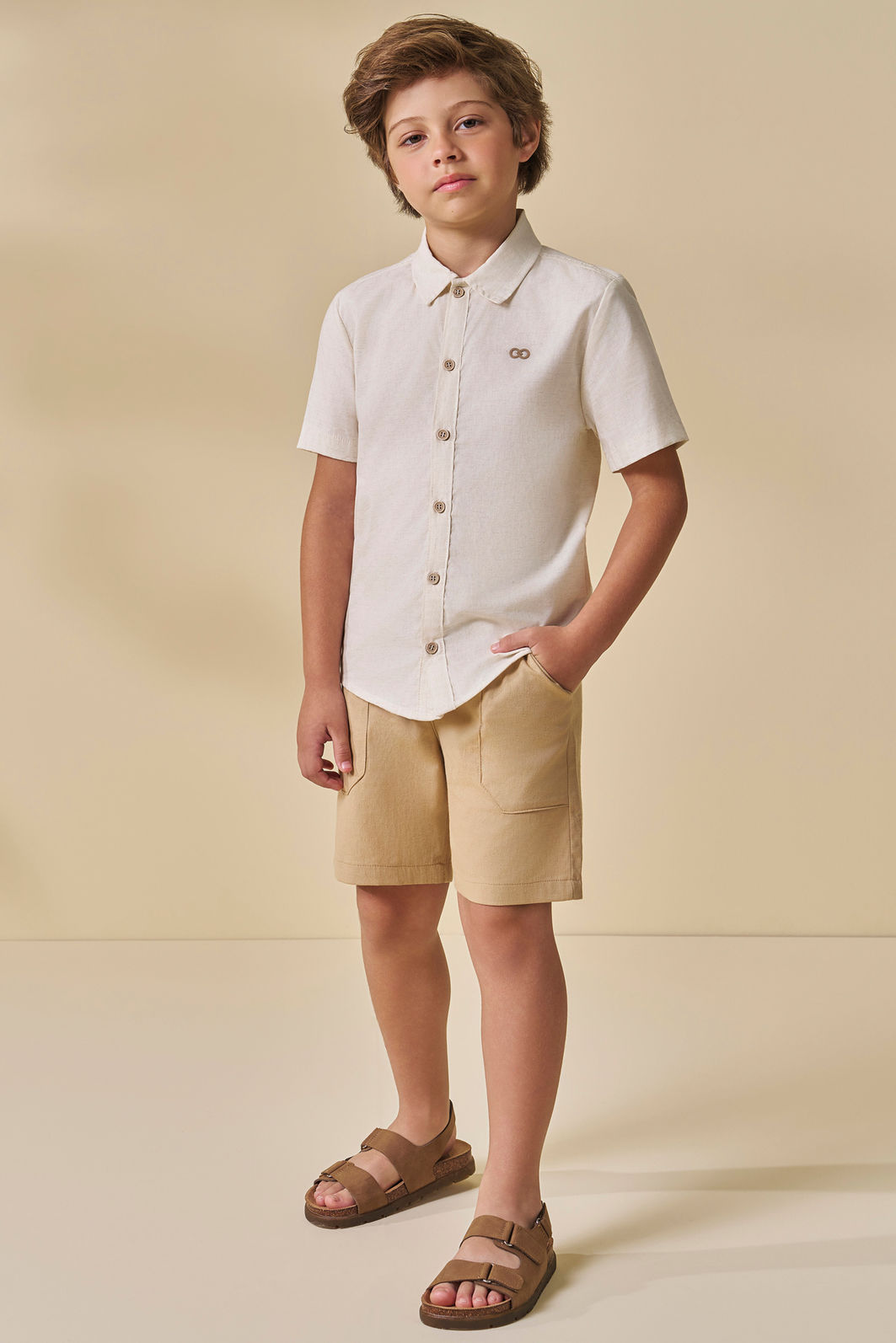 Camisa em linho deluxe 96535 LucBoo Infantil Menino Camisa em linho deluxe 96535 LucBoo Infantil Menino