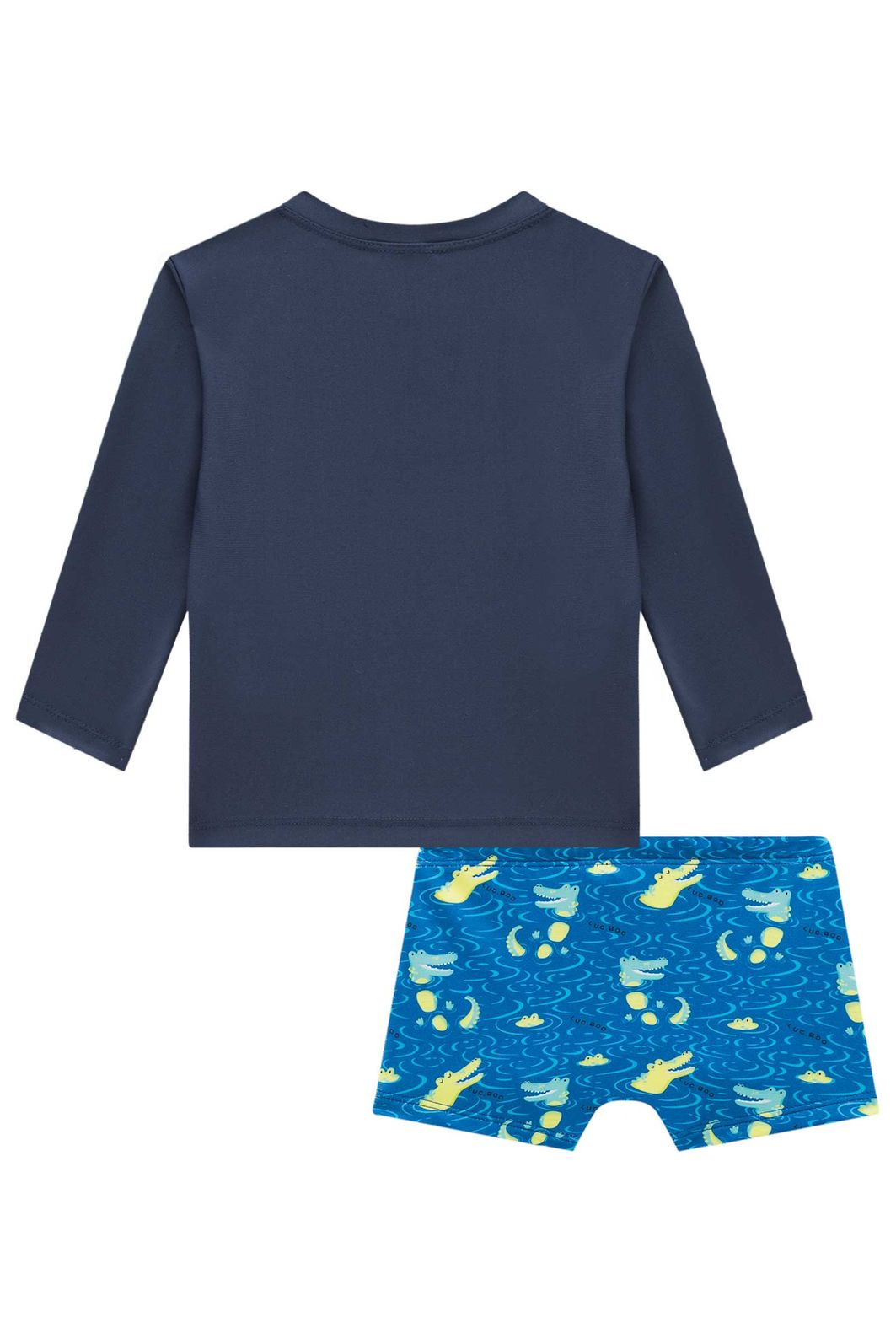 Conjunto de camiseta e sunga em malha UV dry com proteção UV 50+ 92883 LucBoo Bebê Menino Conjunto de camiseta e sunga em malha UV dry com proteção UV 50+ 92883 LucBoo Bebê Menino