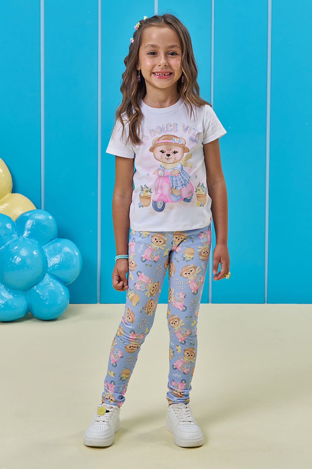 Calça legging em molecotton 95608 Kukiê Infantil Menina Calça legging em molecotton 95608 Kukiê Infantil Menina