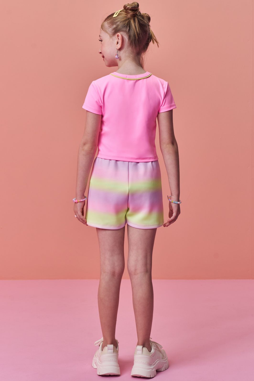 Conjunto de blusa em malha poliamida e short saia em fly tech 98813 Infanti Infantil Menina Conjunto de blusa em malha poliamida e short saia em fly tech 98813 Infanti Infantil Menina