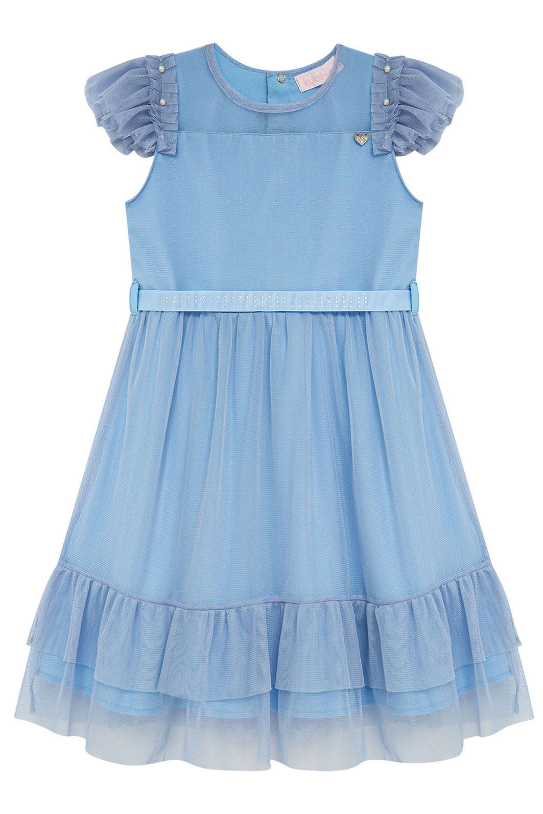 Vestido em tule com elastano 96522 Kukiê Infantil Menina Vestido em tule com elastano 96522 Kukiê Infantil Menina