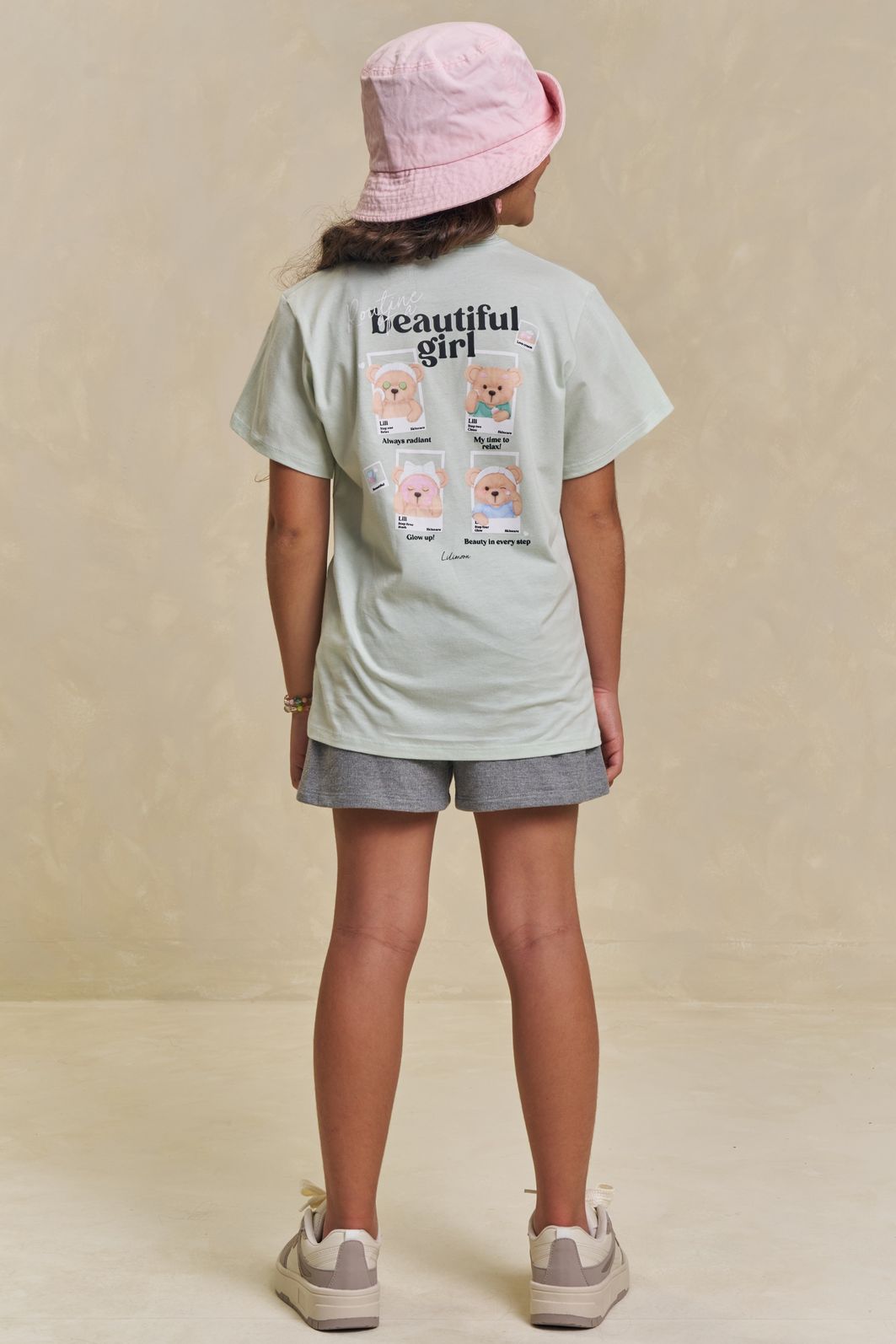 Conjunto de camiseta over em meia malha e shorts em moletom sem pelúcia 95803 Lilimoon Teen Menina Conjunto de camiseta over em meia malha e shorts em moletom sem pelúcia 95803 Lilimoon Teen Menina