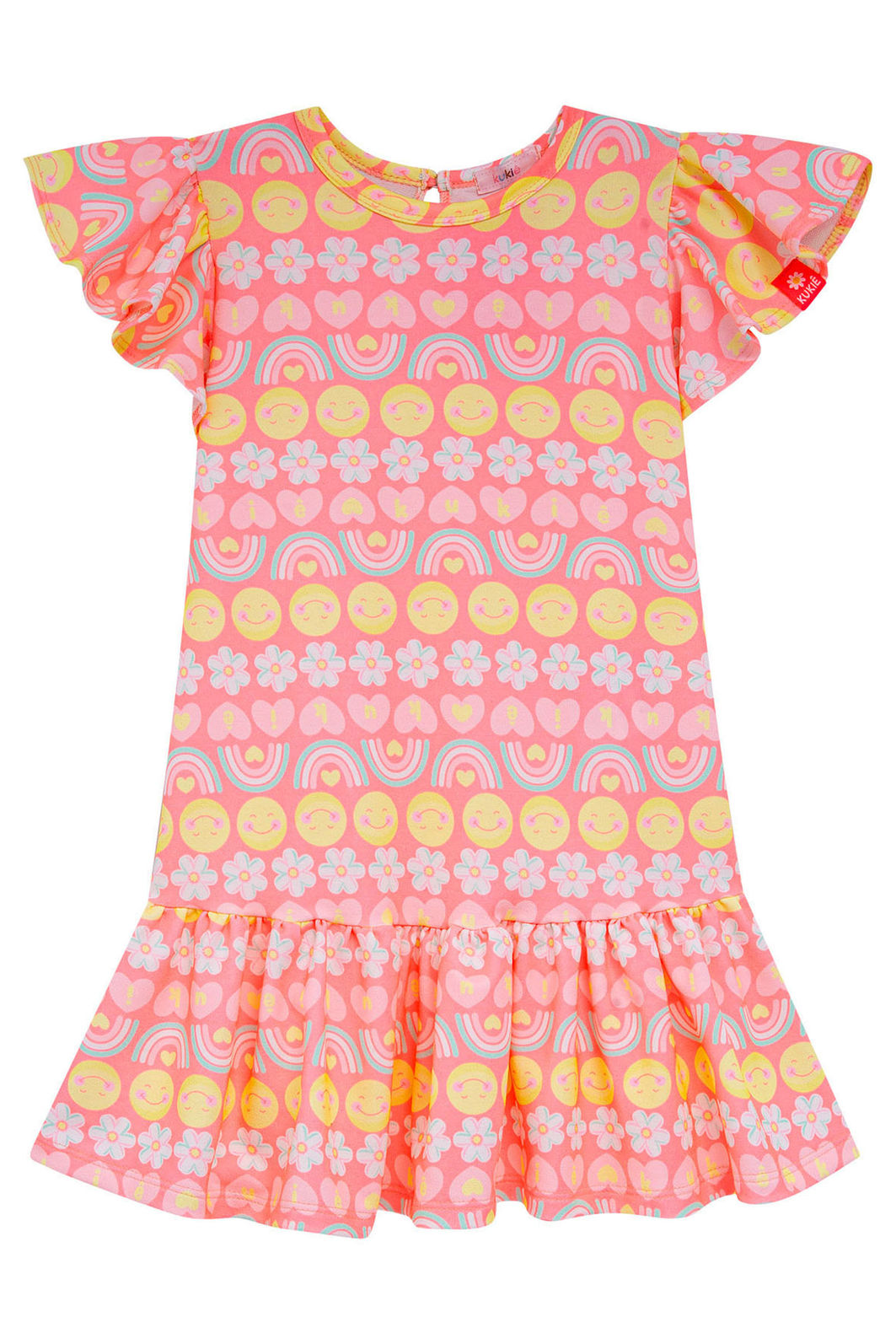 Vestido em molecotton 95082 Kukiê Infantil Menina Vestido em molecotton 95082 Kukiê Infantil Menina