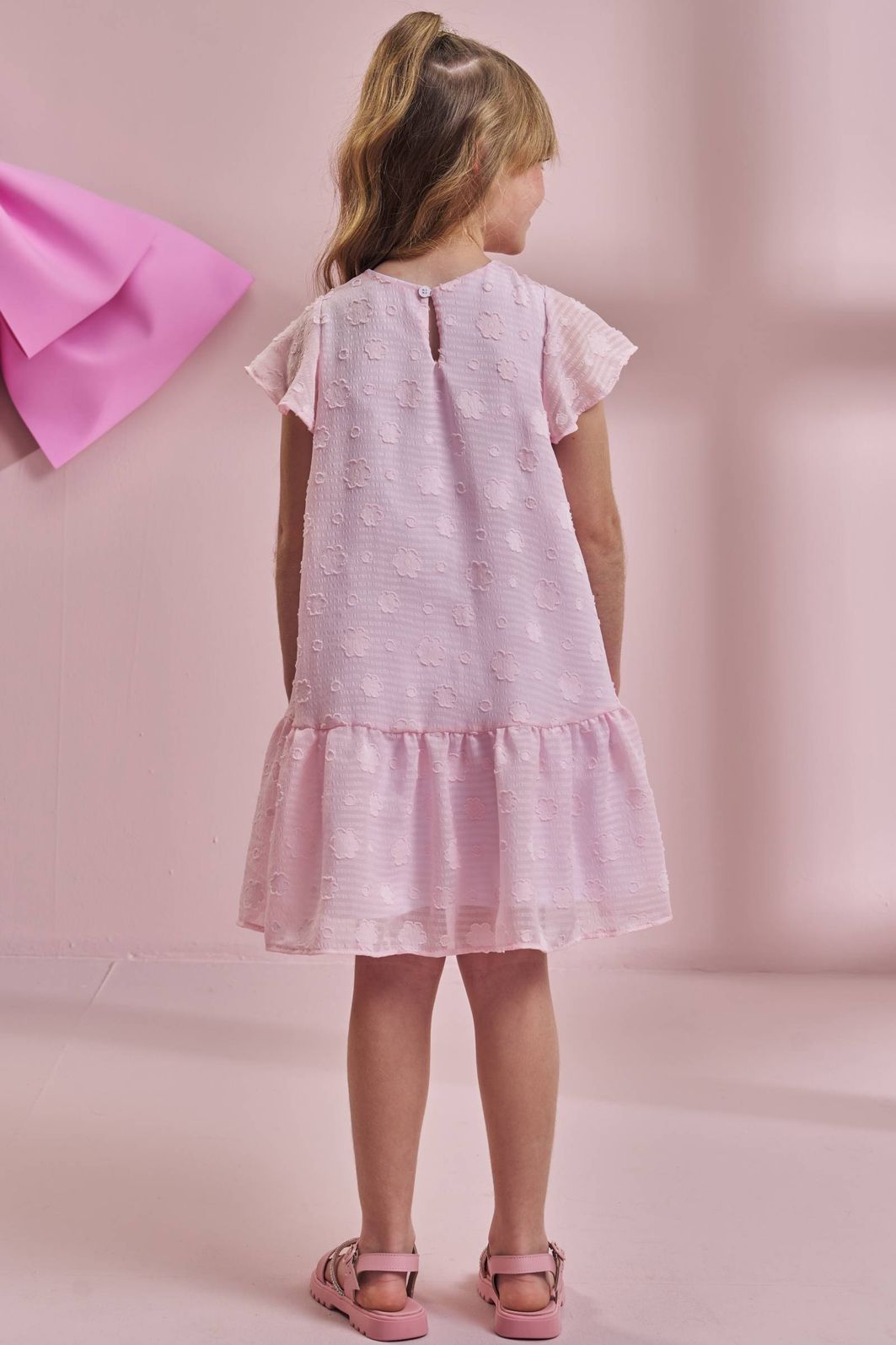 Vestido em chiffon flores 96558 Kukiê Infantil Menina Vestido em chiffon flores 96558 Kukiê Infantil Menina