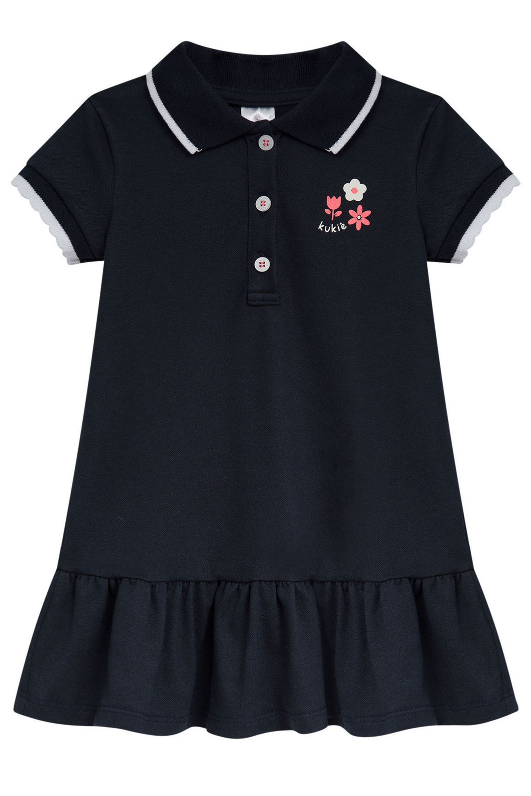 Vestido em piquet com elastano 94954 Kukiê Infantil Menina Vestido em piquet com elastano 94954 Kukiê Infantil Menina