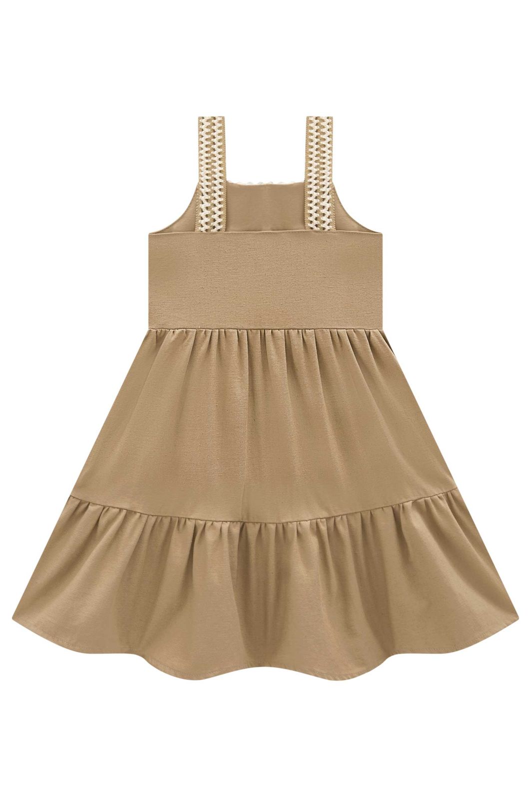 Vestido em linho santorine com elastano 98360 Infanti Infantil Menina Vestido em linho santorine com elastano 98360 Infanti Infantil Menina