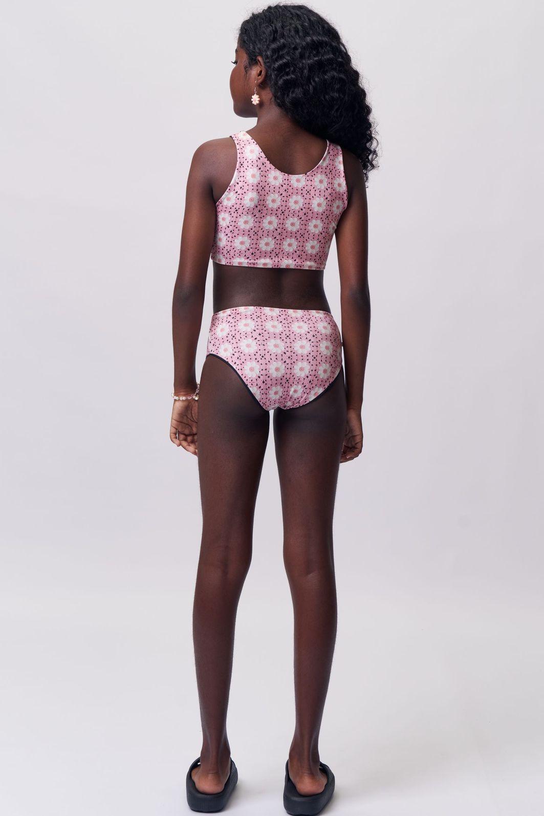 Conjunto de biquíni reversível em malha UV Dry com proteção UV 50+ 92861 Lilimoon Teen Menina Conjunto de biquíni reversível em malha UV Dry com proteção UV 50+ 92861 Lilimoon Teen Menina