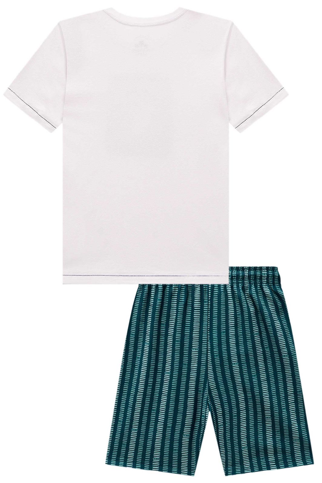Conjunto de camiseta em meia malha e bermuda em nylon ergonomic com elastano 99010 LucBoo Infantil Menino Conjunto de camiseta em meia malha e bermuda em nylon ergonomic com elastano 99010 LucBoo Infantil Menino