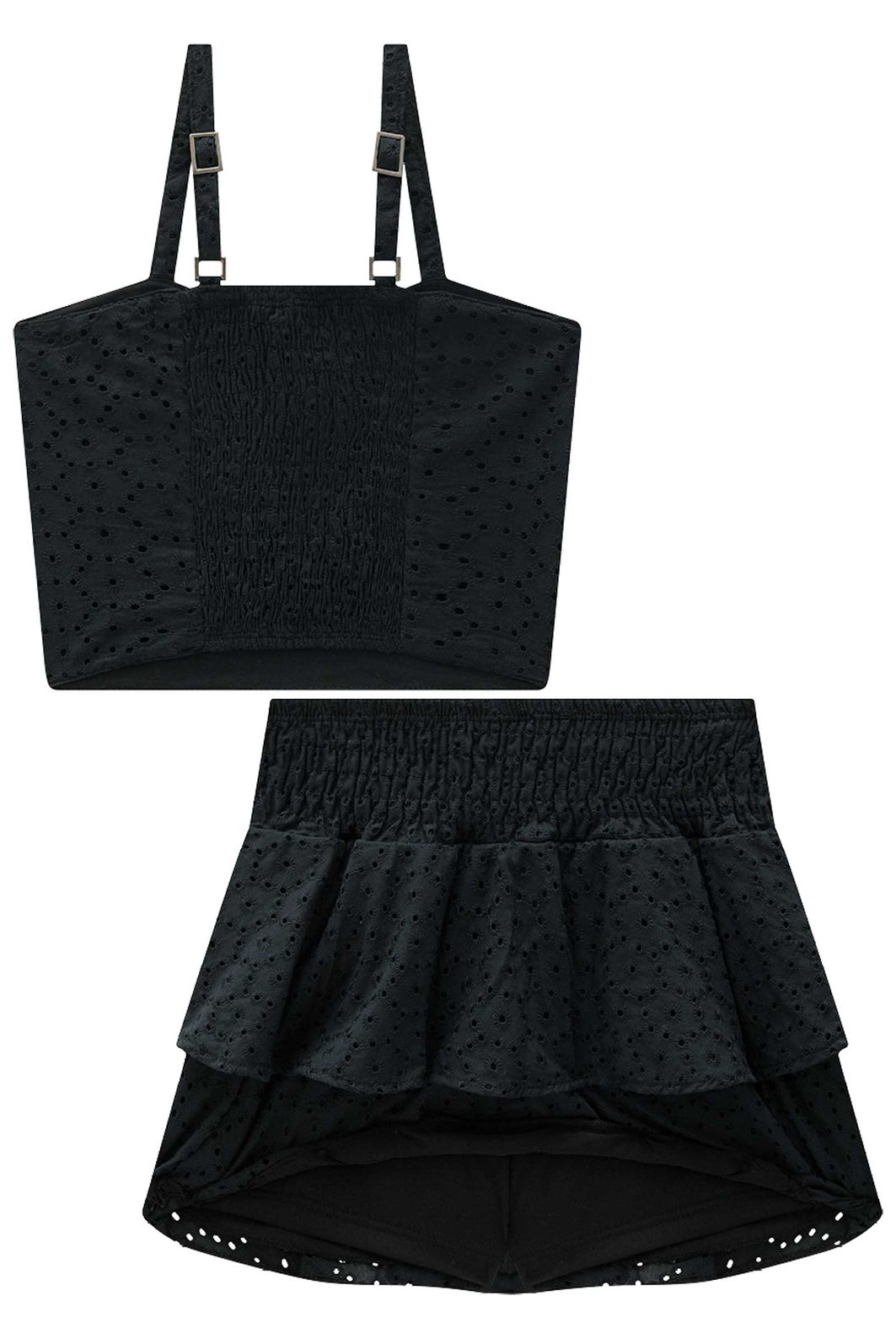 Conjunto de top e saia em laise capadocia com shorts embutido 95643 Lilimoon Teen Menina Conjunto de top e saia em laise capadocia com shorts embutido 95643 Lilimoon Teen Menina