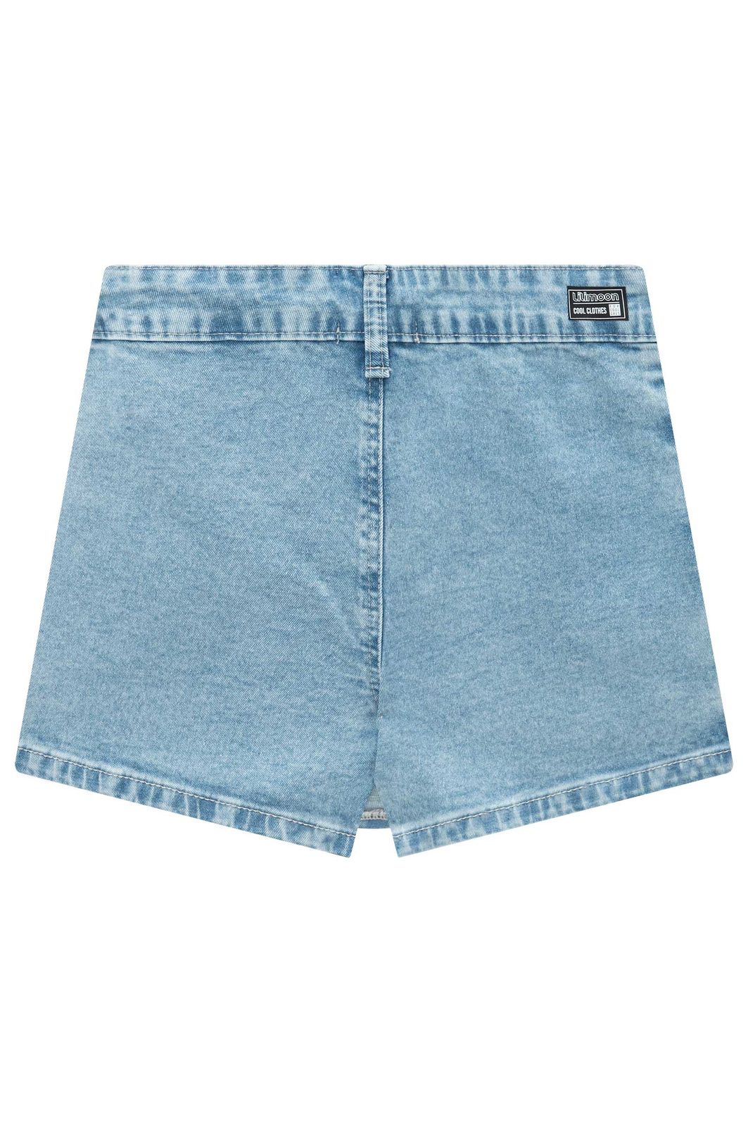 Short saia em jeans com elastano 98603 Lilimoon Teen Menina