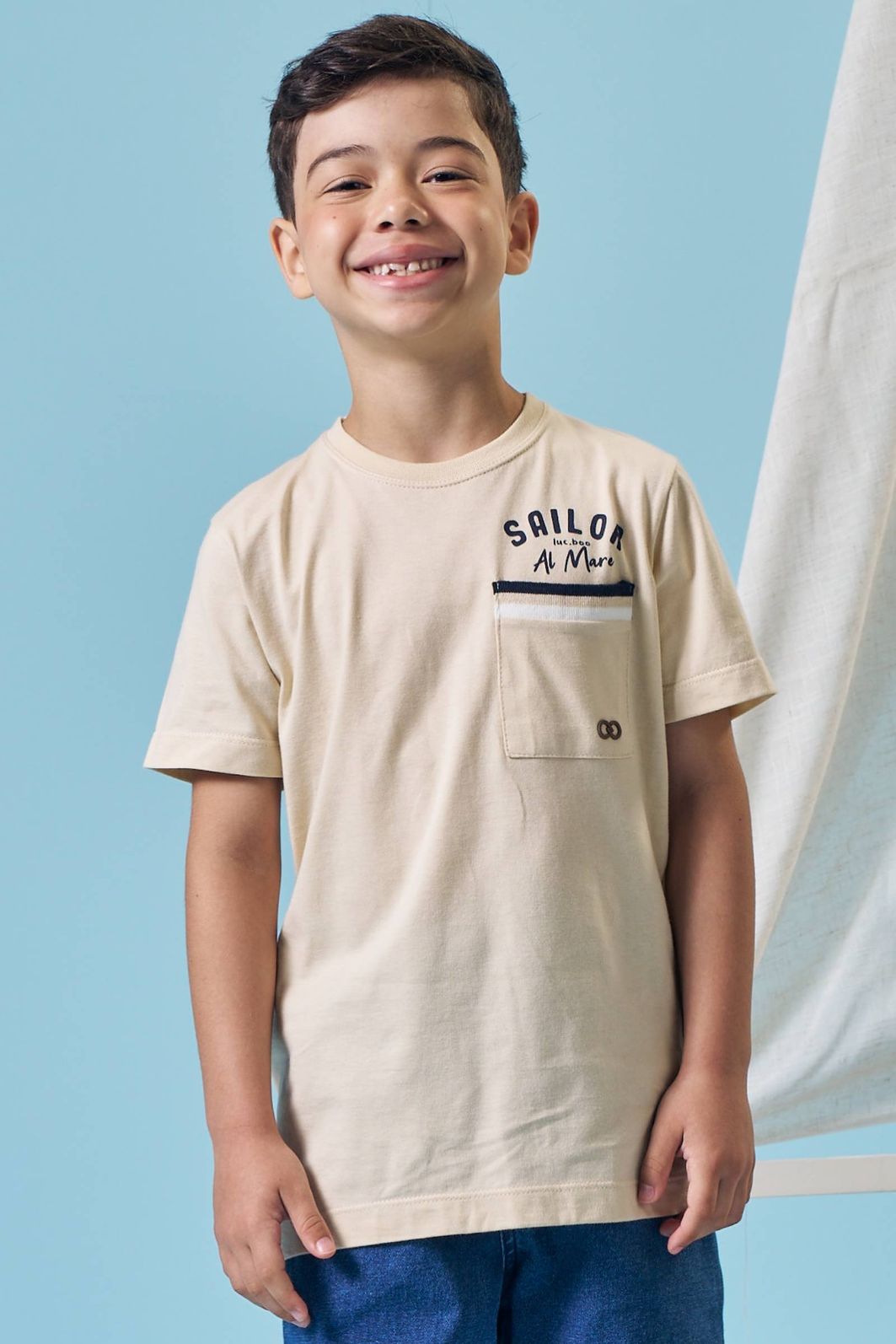 Camiseta em meia malha 95399 LucBoo Infantil Menino Camiseta em meia malha 95399 LucBoo Infantil Menino